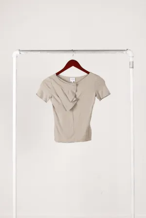 2000's Armani 'Asymmetric Ruffle' Elastane Top