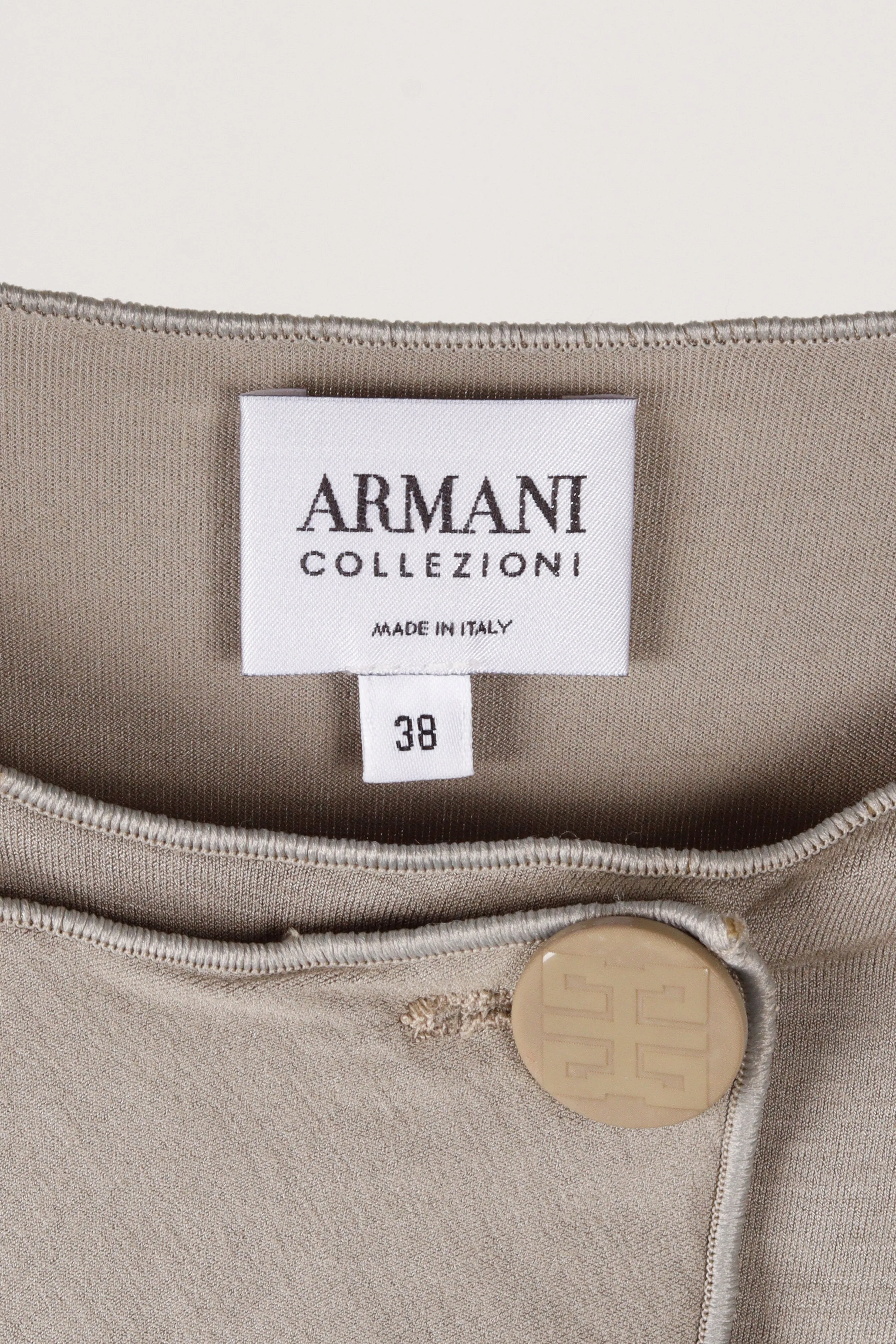 2000's Armani 'Asymmetric Ruffle' Elastane Top