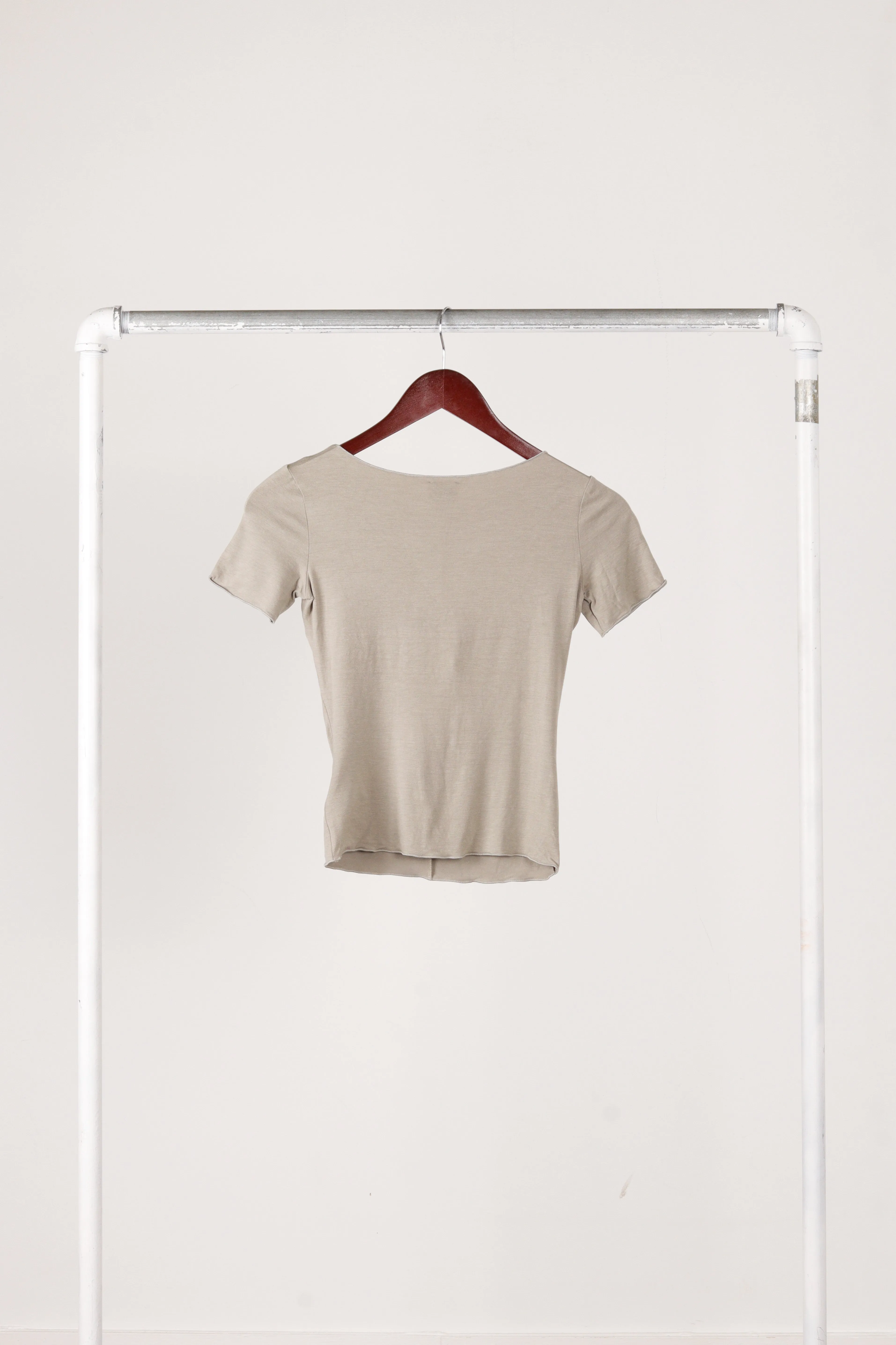 2000's Armani 'Asymmetric Ruffle' Elastane Top