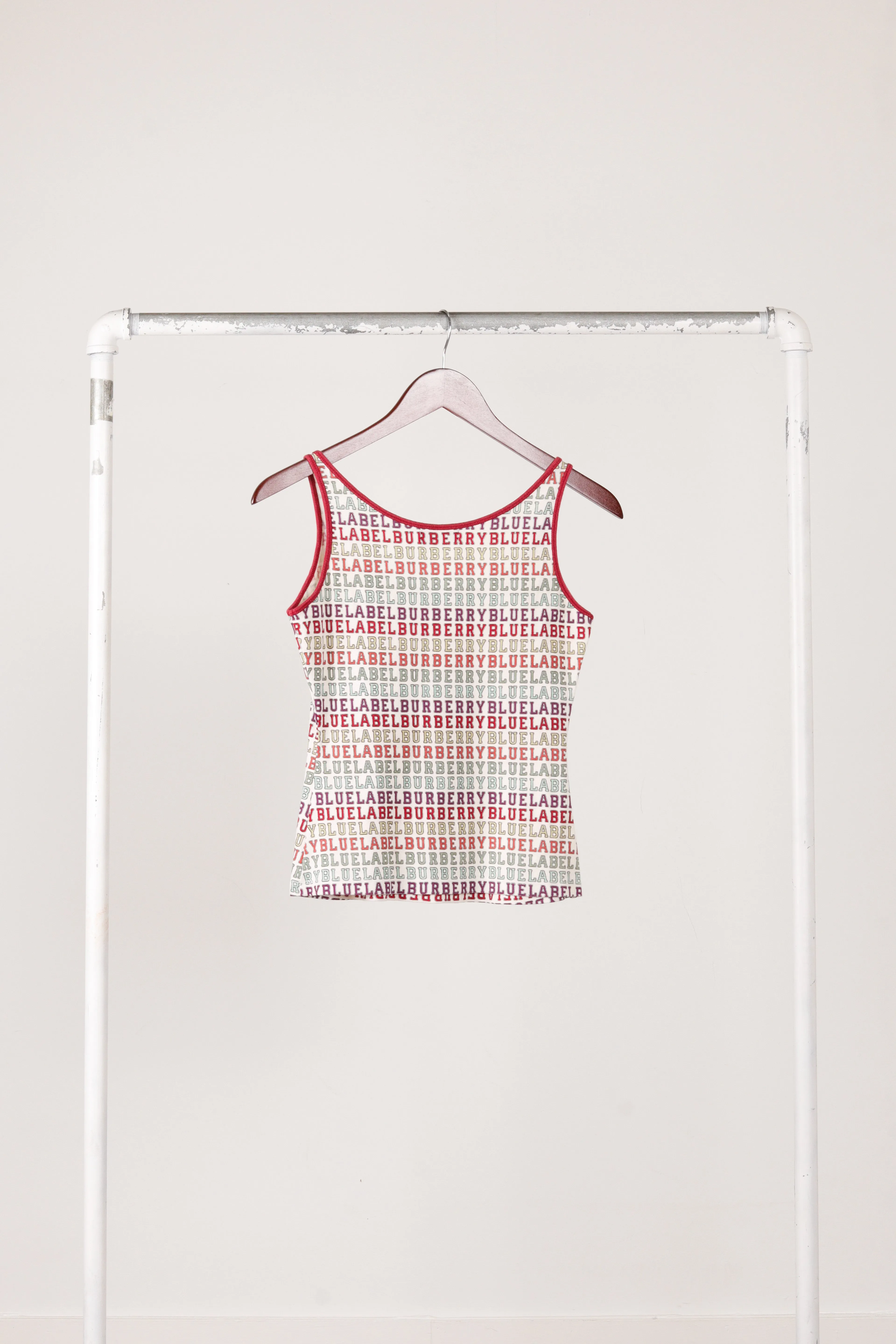2000's Burberry Blue Label 'Multicolor Spellout Print' Tank Top