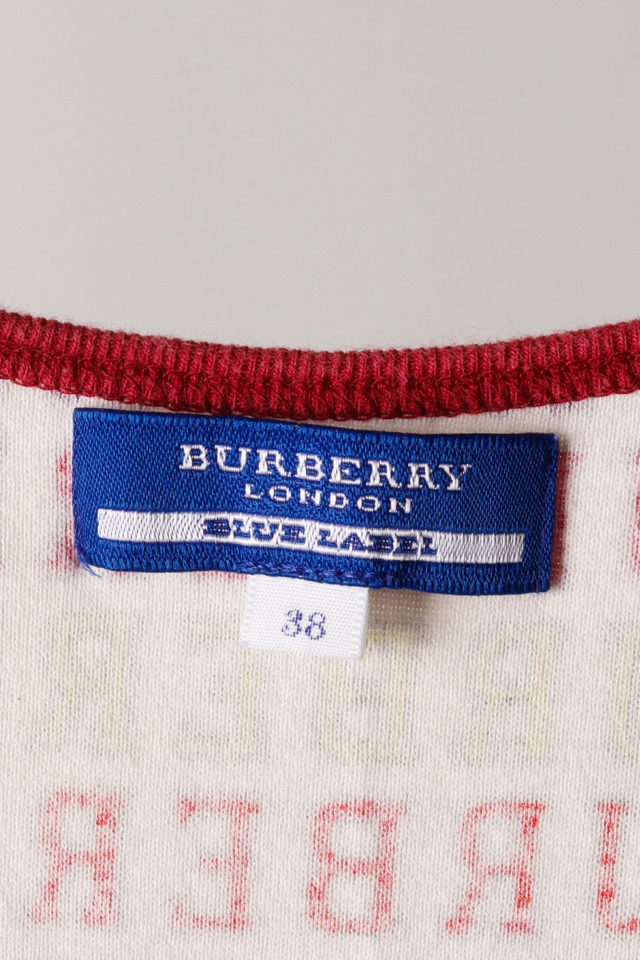 2000's Burberry Blue Label 'Multicolor Spellout Print' Tank Top