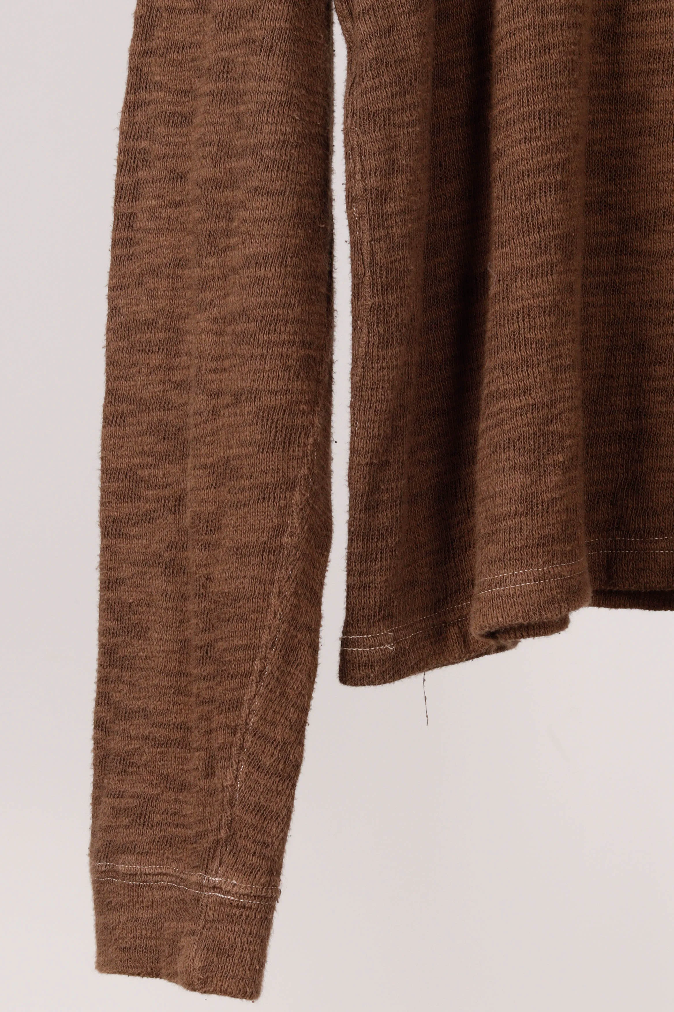 2000's South2 West8 'Melange Knit' Thermal L/S Shirt Brown