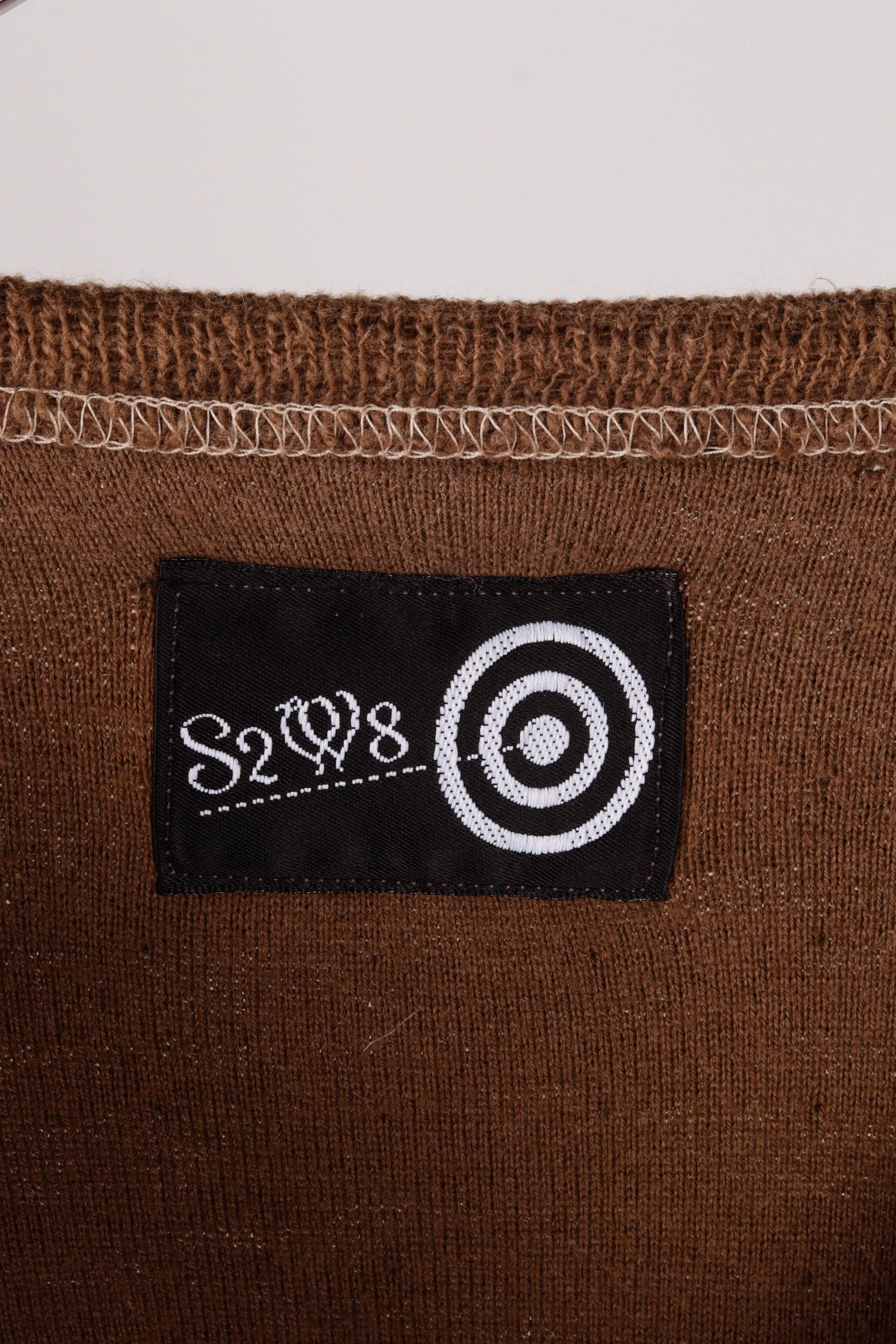 2000's South2 West8 'Melange Knit' Thermal L/S Shirt Brown