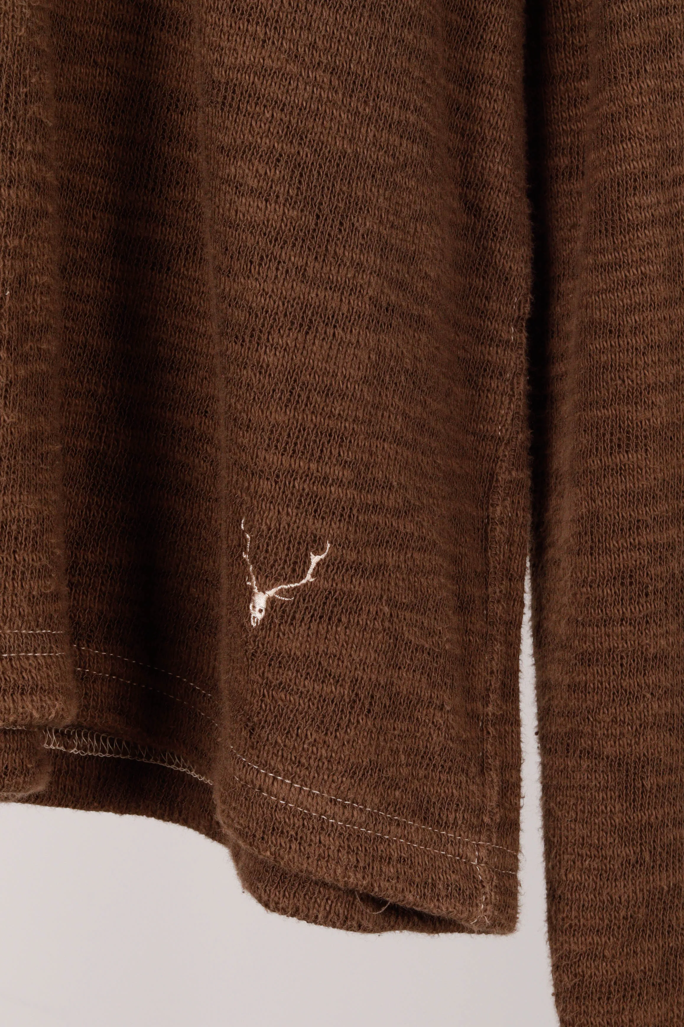 2000's South2 West8 'Melange Knit' Thermal L/S Shirt Brown