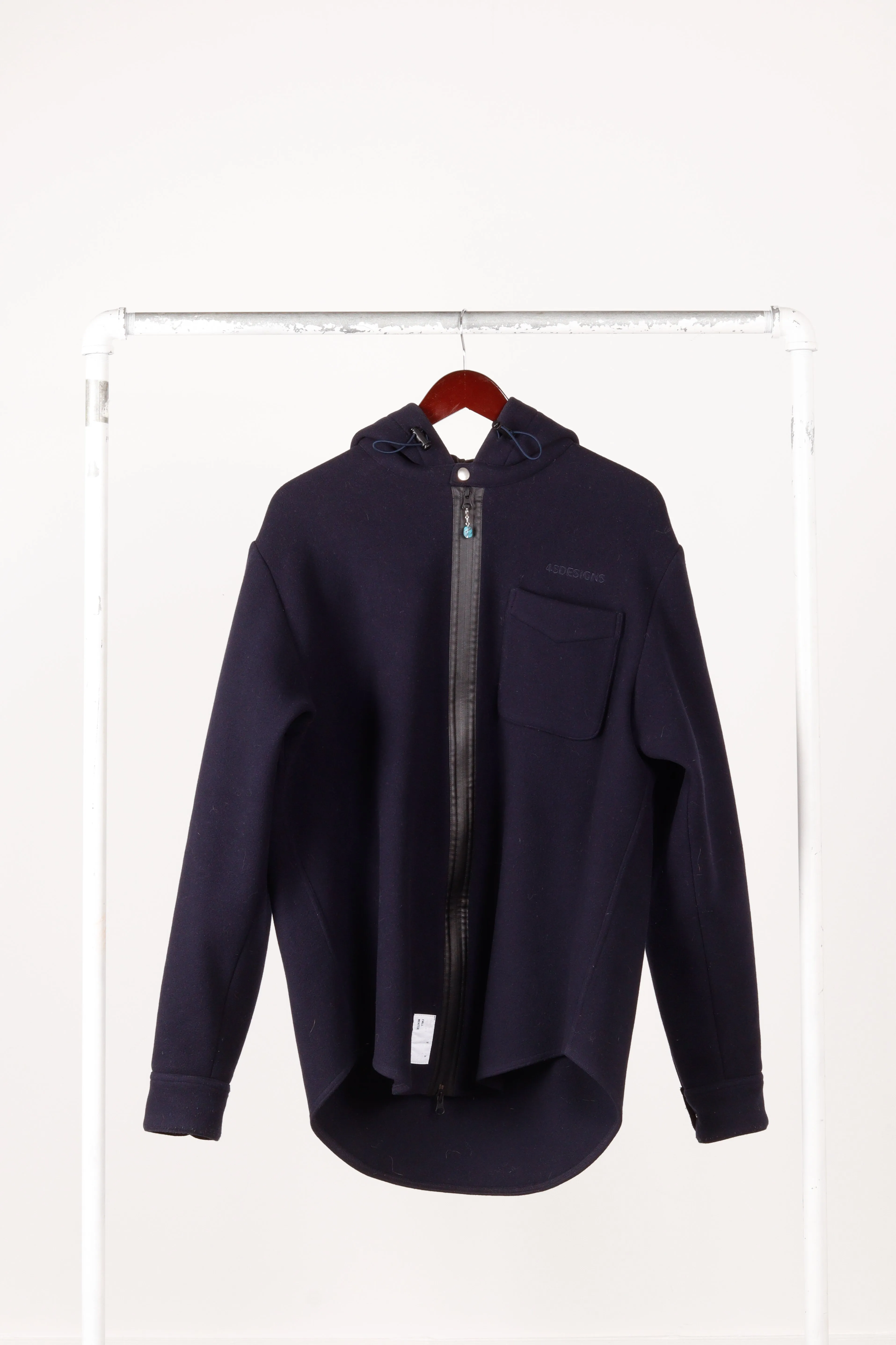 4SDesigns FW22 'Hooded Wool' Coat Navy (2022)