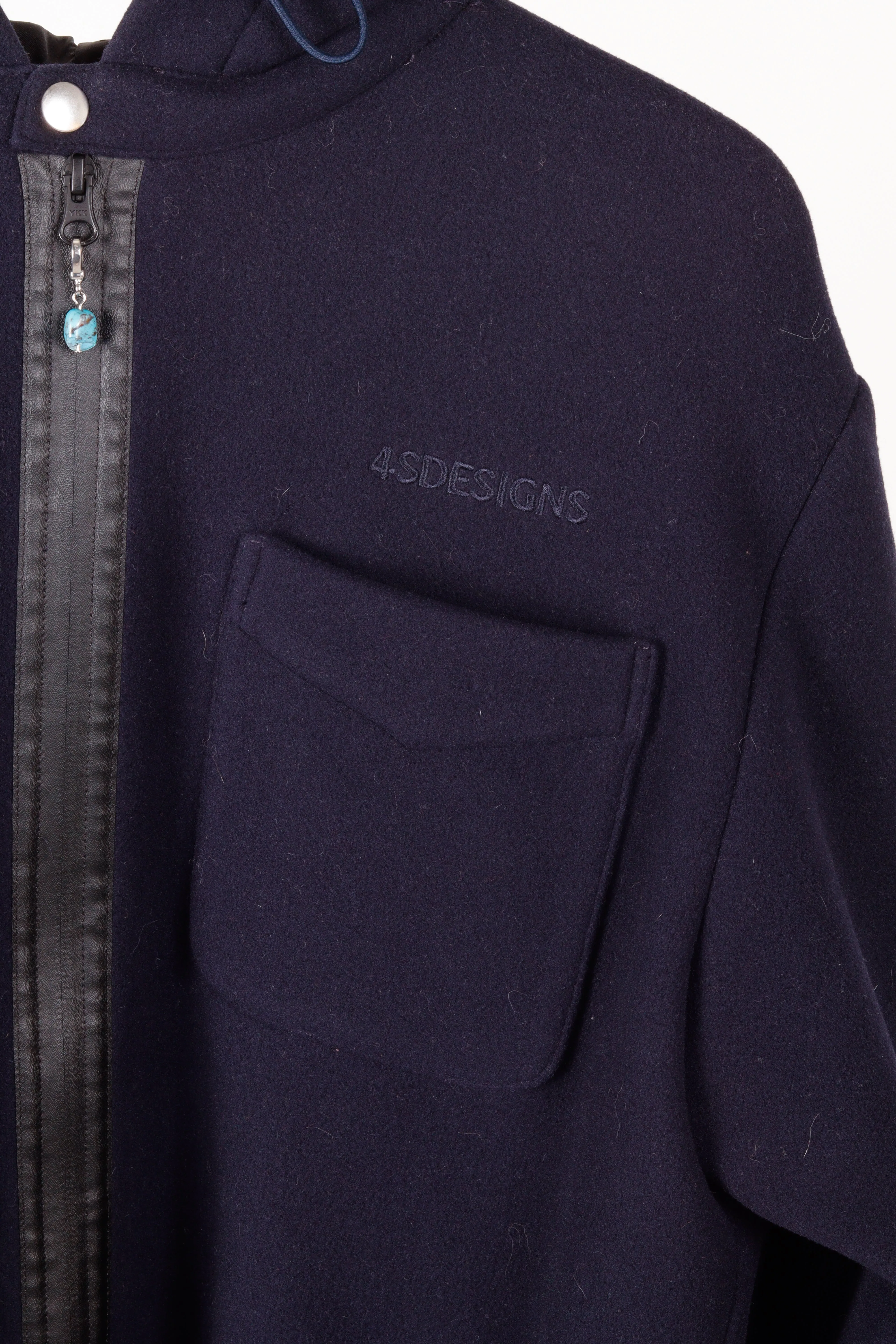 4SDesigns FW22 'Hooded Wool' Coat Navy (2022)