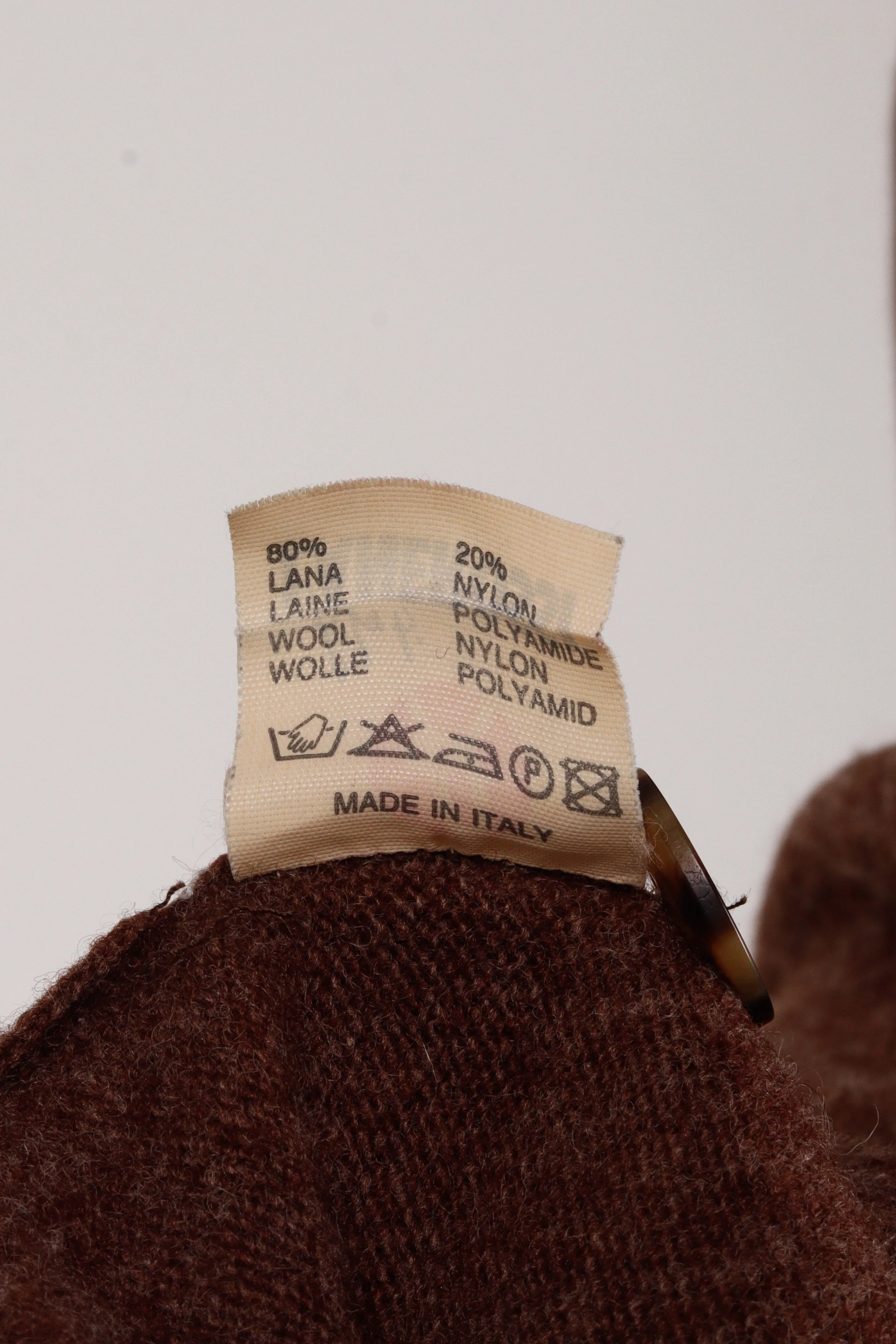 80's Kenzo 'Laine Wool' Cardigan Sweater Vest Brown