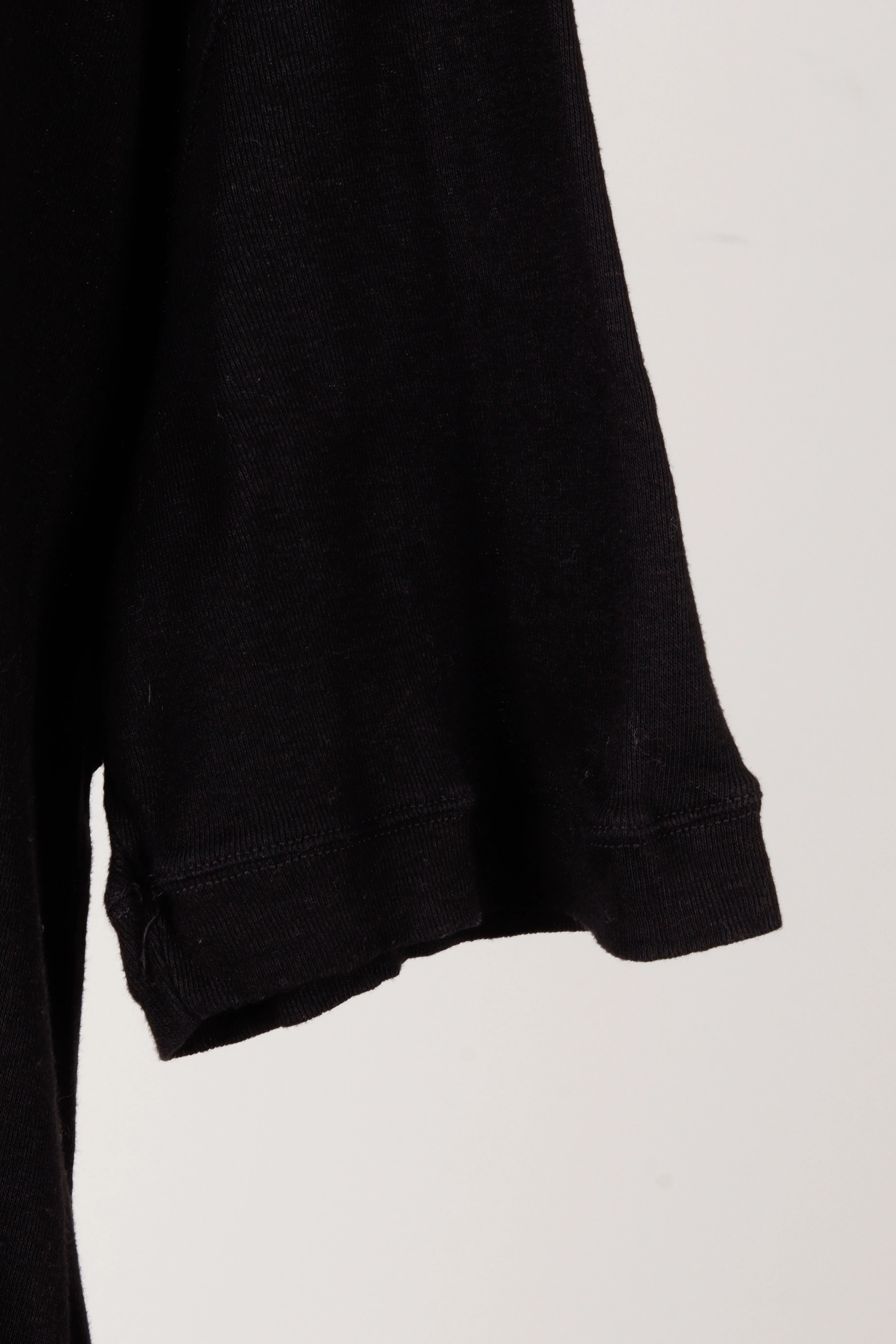 90's Stone Island 'Layered Mock Neck' S/S Shirt Black