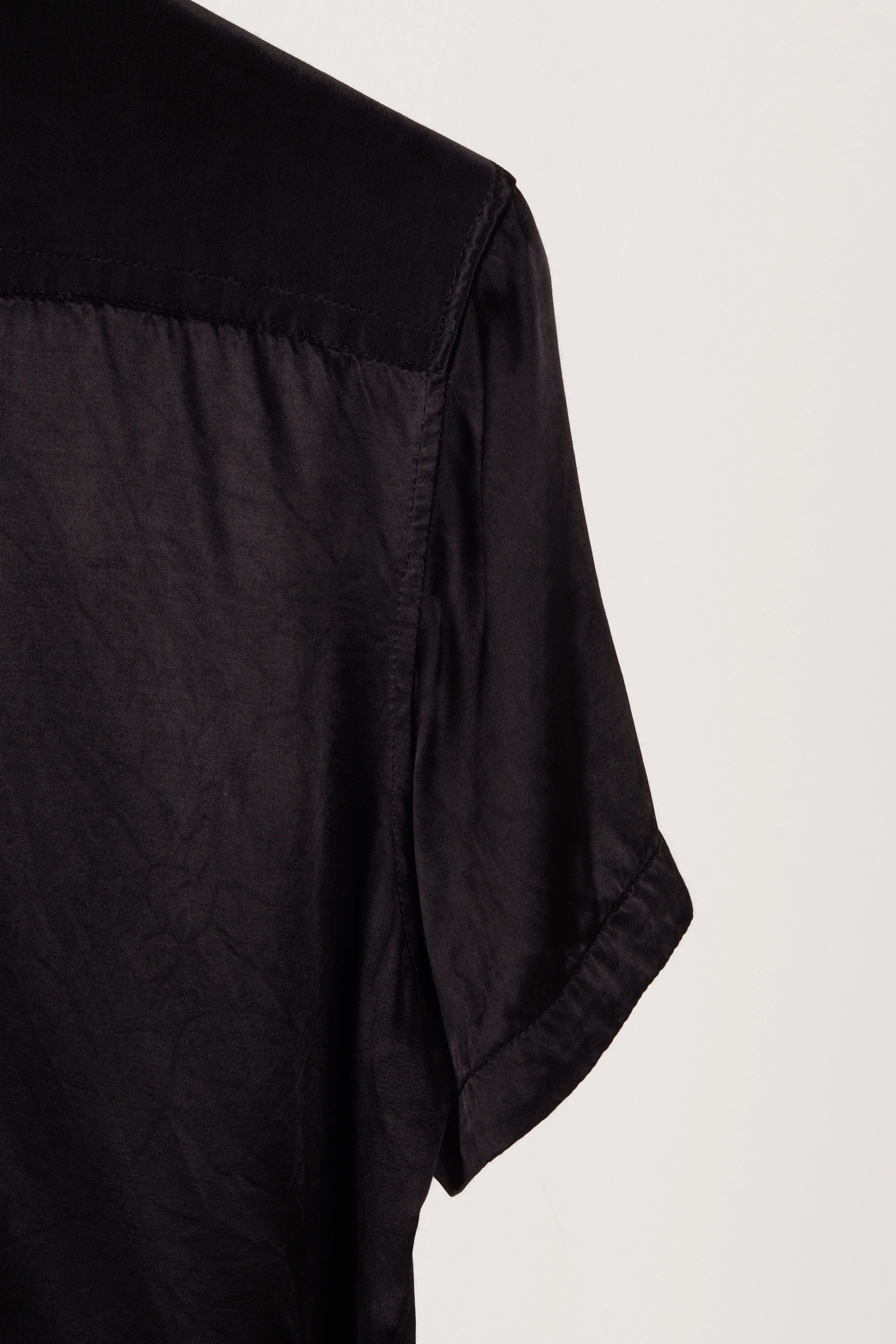 90's Y's Yohji Yamamoto Womens 'Silk Contrast Stripe' S/S Shirt