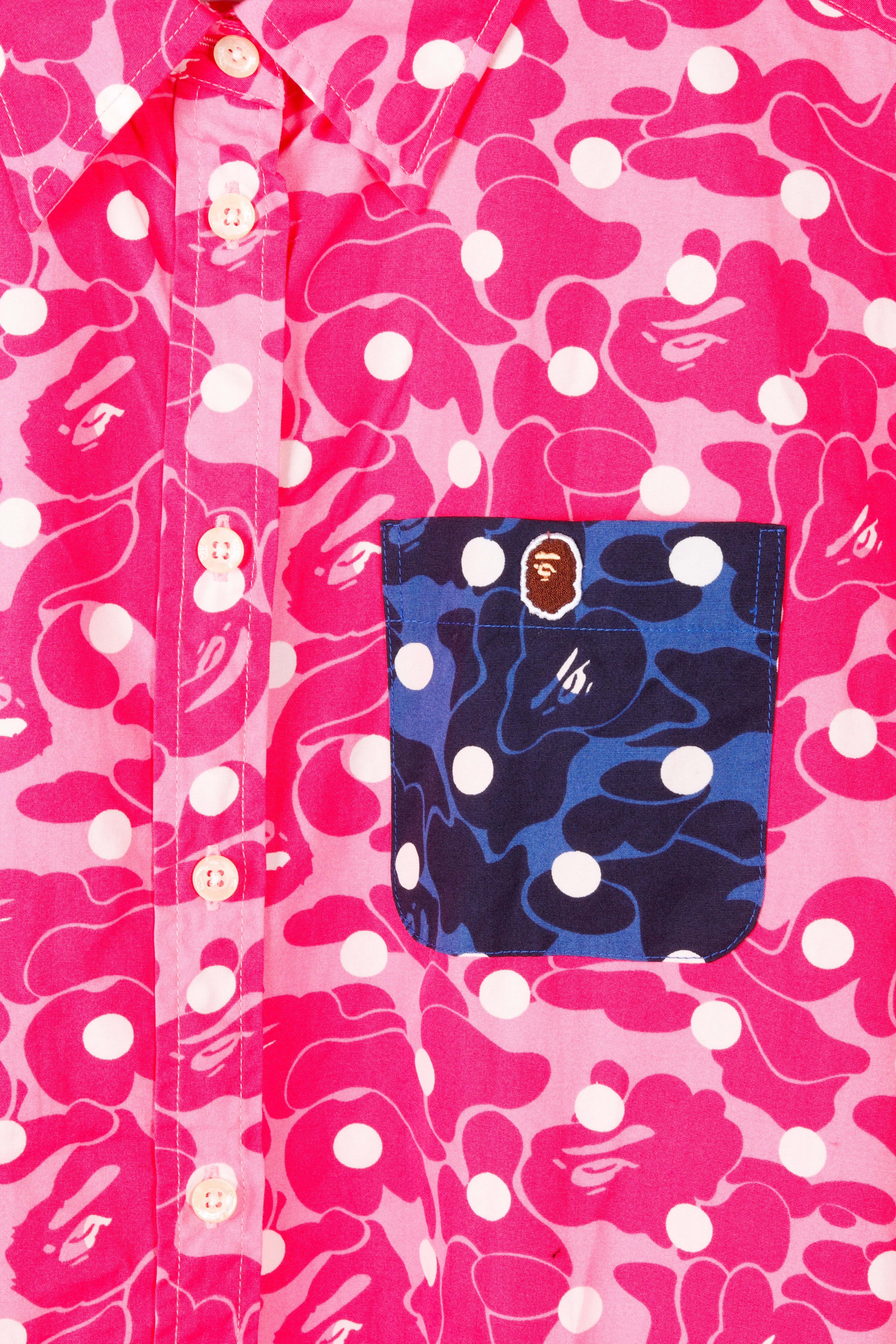 A Bathing Ape/BAPE SS23 'ABC Dot Camo Contrast Pocket' Shirt (2023)