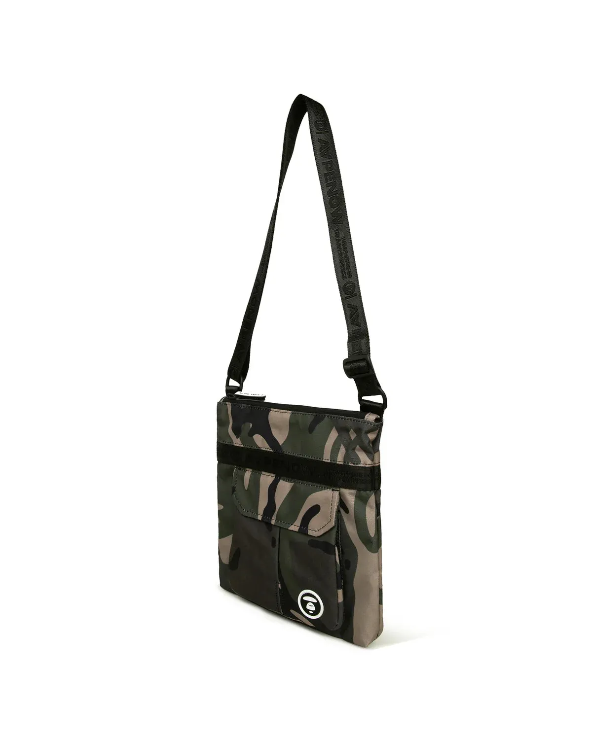 AAPENOW moonface logo crossbody bag Green Camo