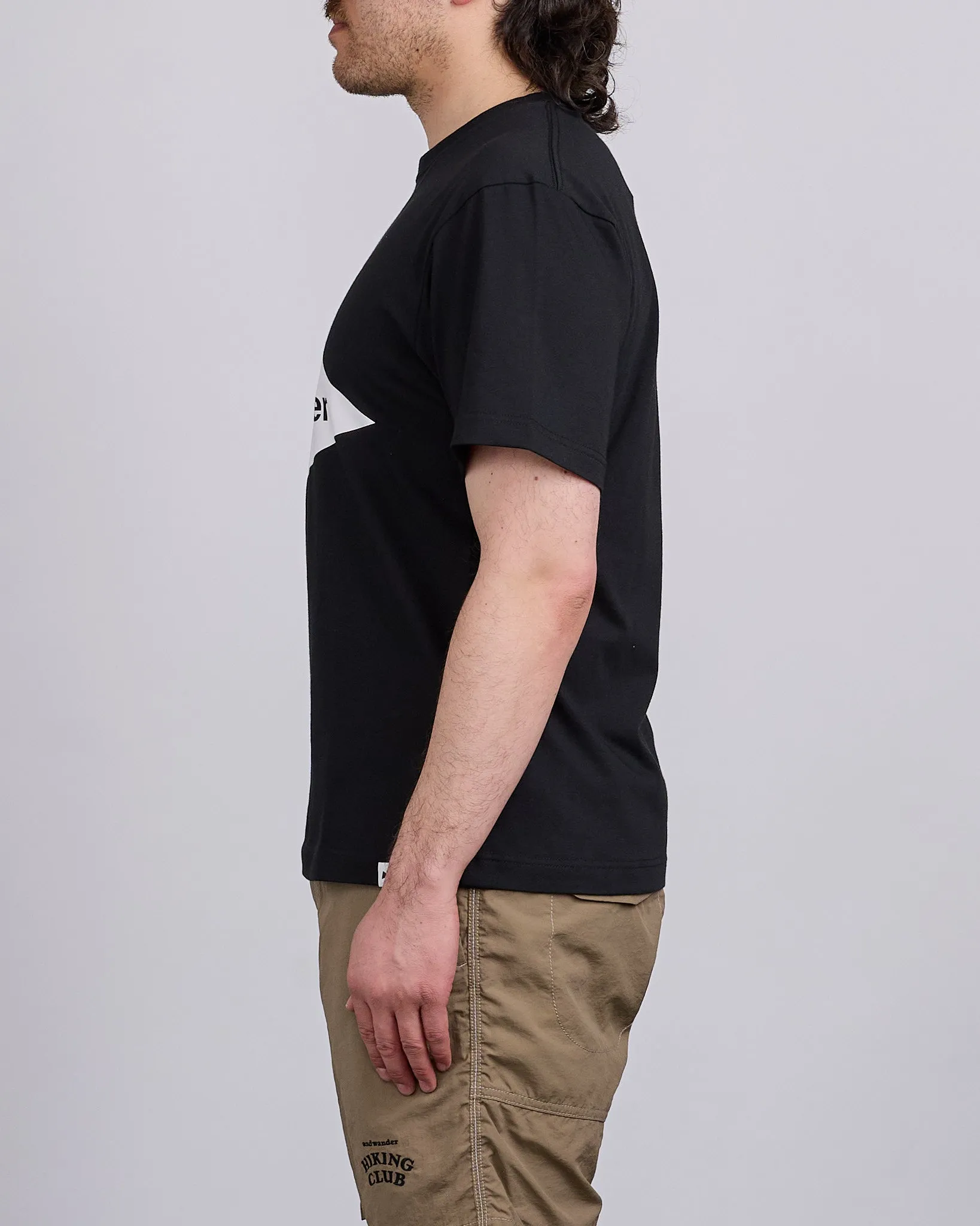 and wander Big Logo T-Shirt Black