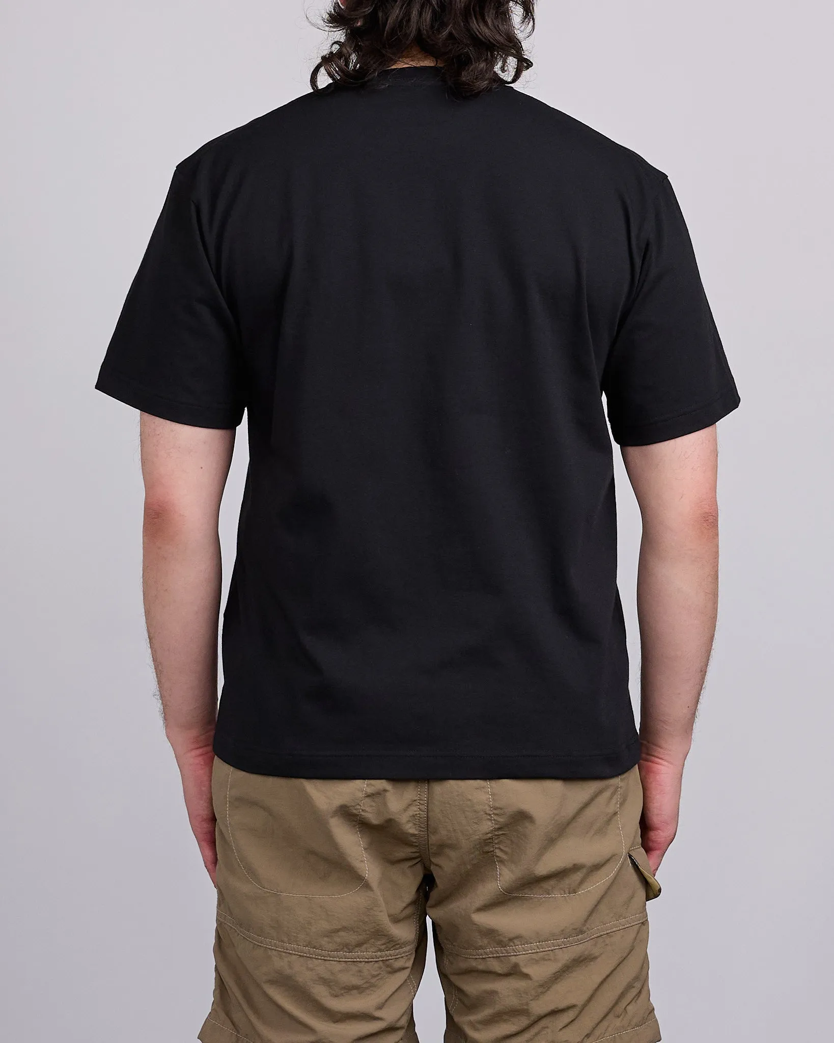 and wander Big Logo T-Shirt Black