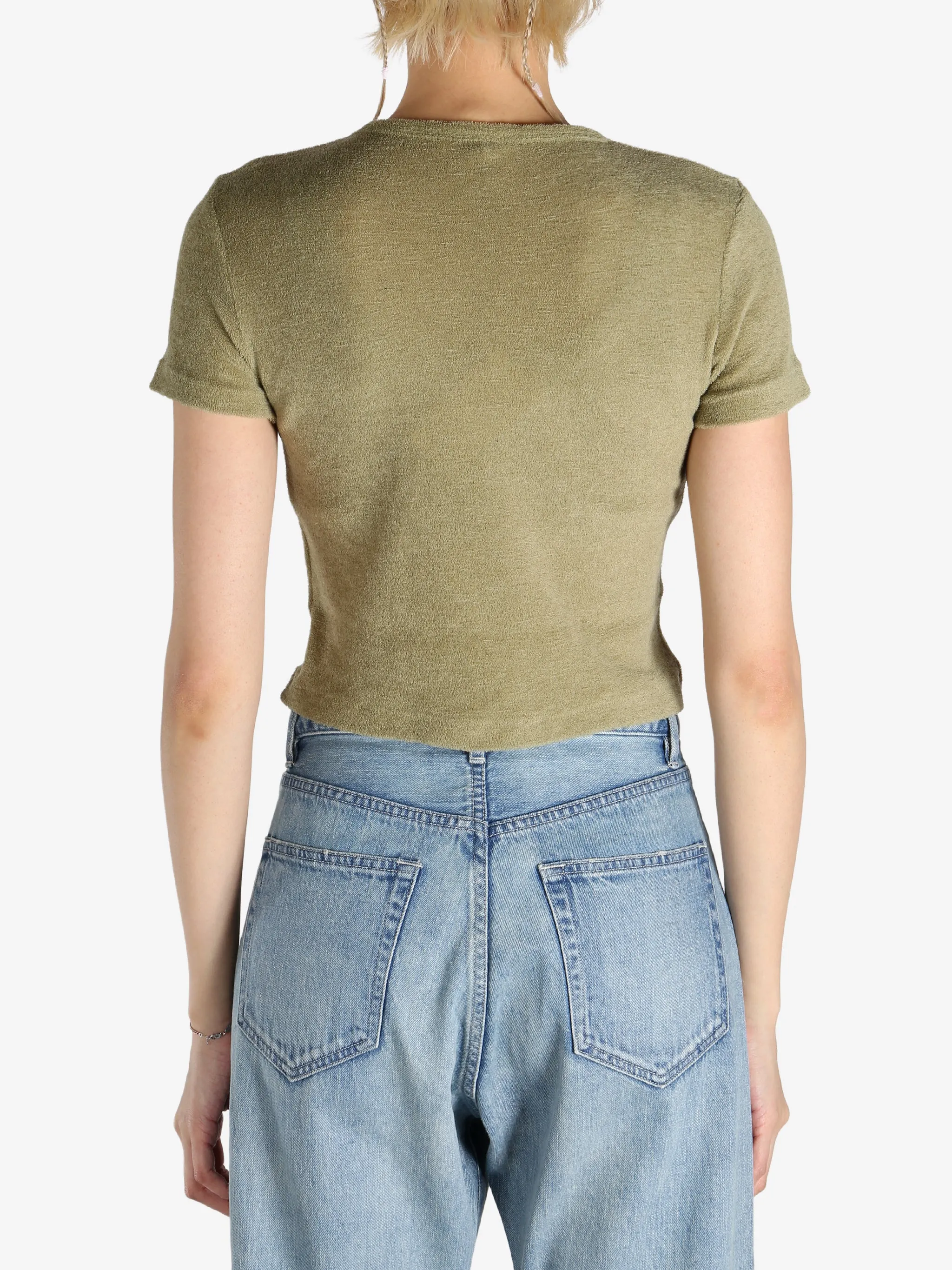 AURALEE - Women Washable Wool Pile T-Shirt