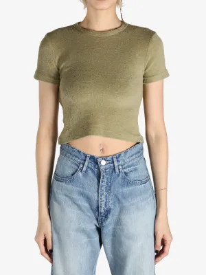 AURALEE - Women Washable Wool Pile T-Shirt
