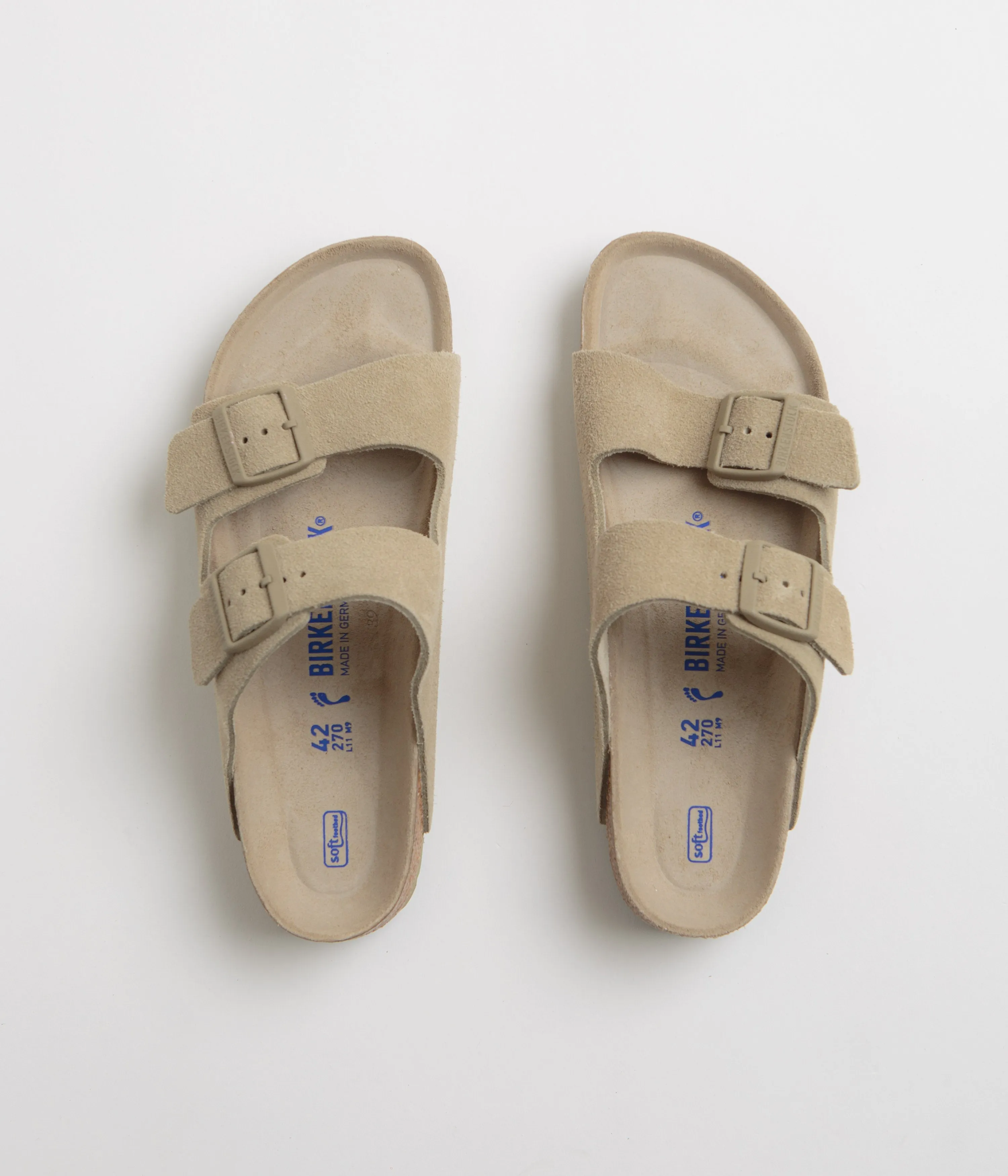 Birkenstock Arizona SFB Narrow Sandals - Faded Khaki
