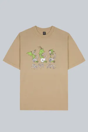 BRAIN DEAD SCOOTER FREAKS T-SHIRT SAND