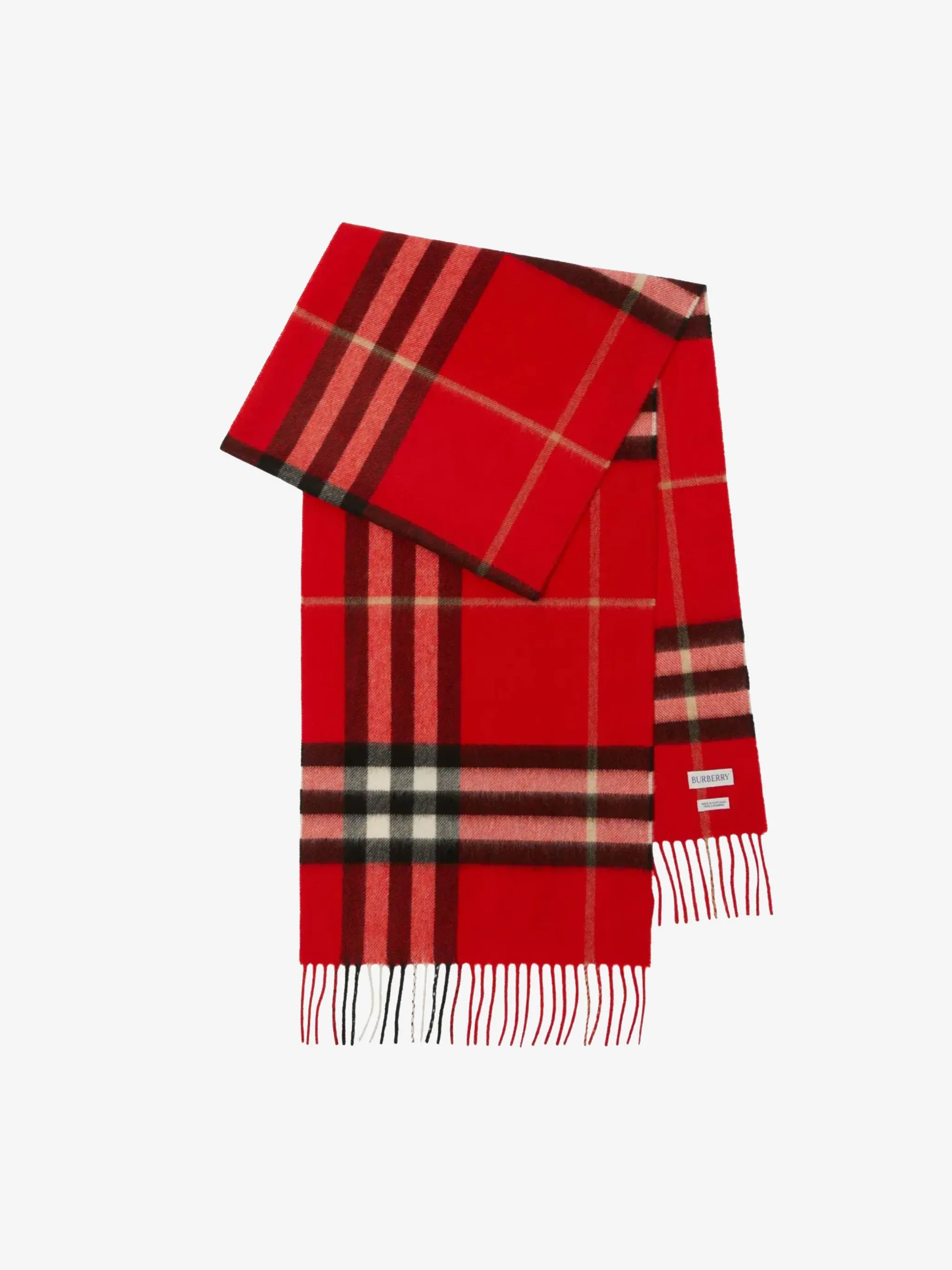BURBERRY - Unisex Check Cashmere Scarf