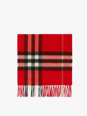 BURBERRY - Unisex Check Cashmere Scarf