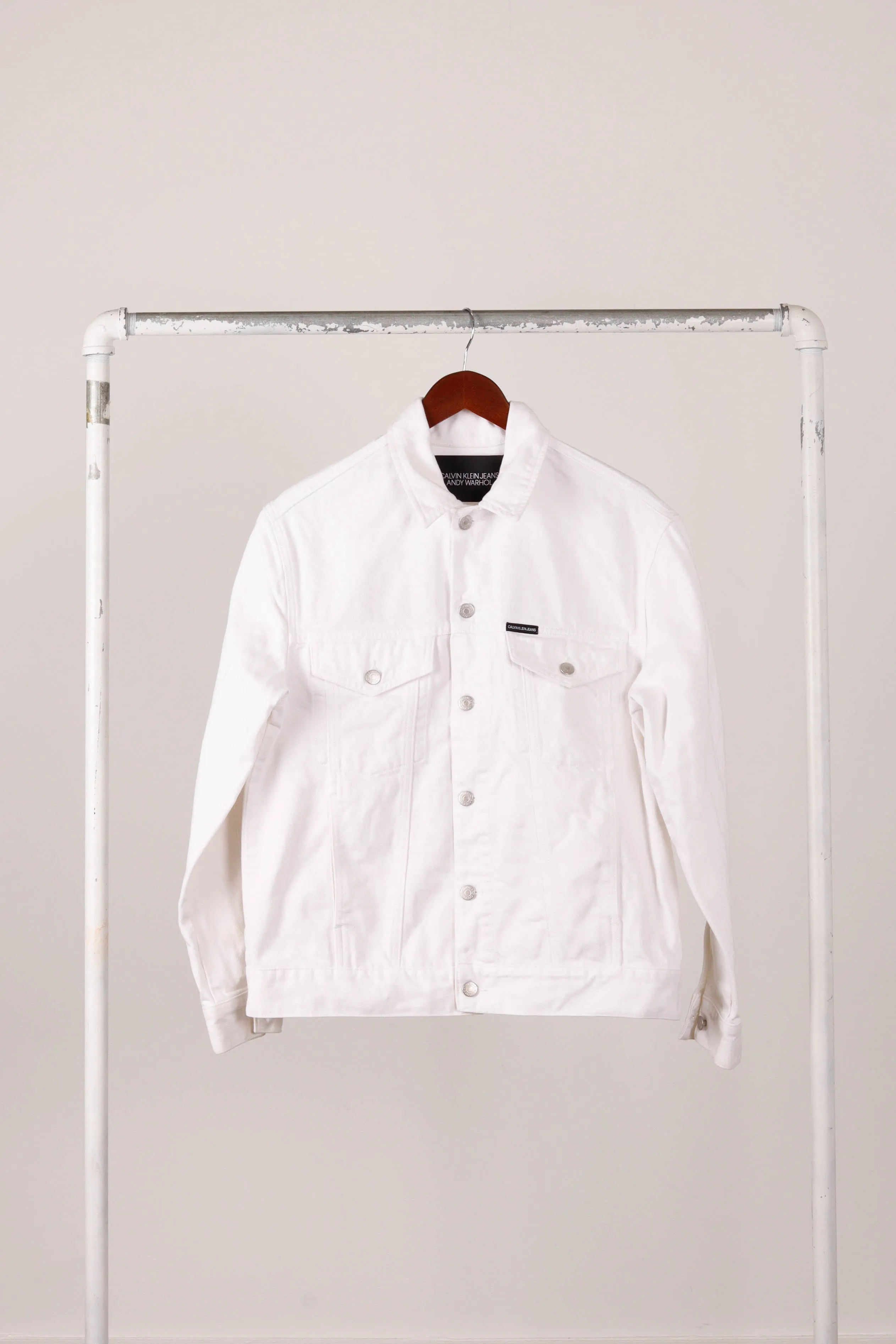 Calvin Klein 205W39 by RAF Simons x Andy Warhol SS18 'Rinse Pink Print' Denim Jacket (2018)