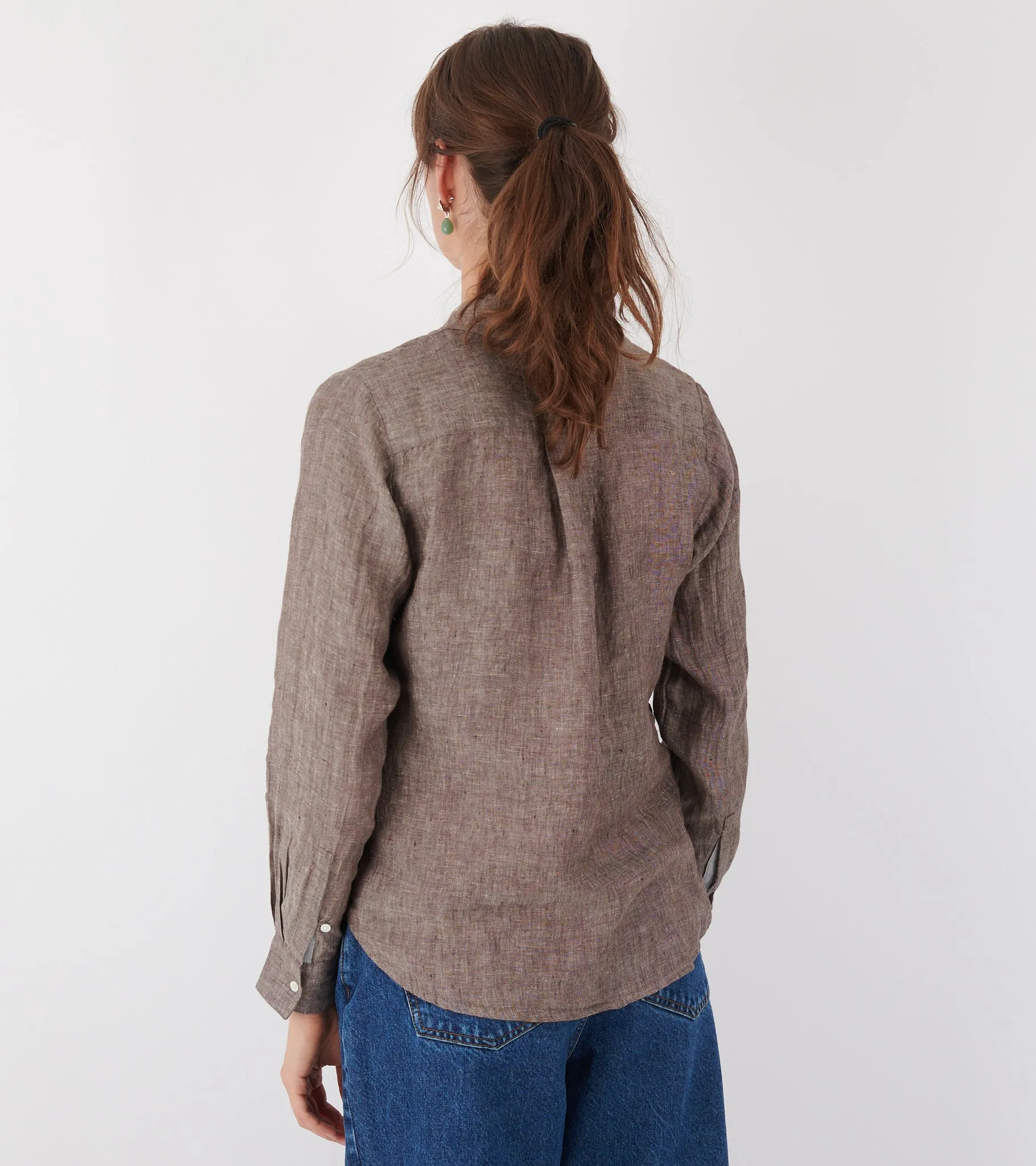 Carol Shirt Linen Brown