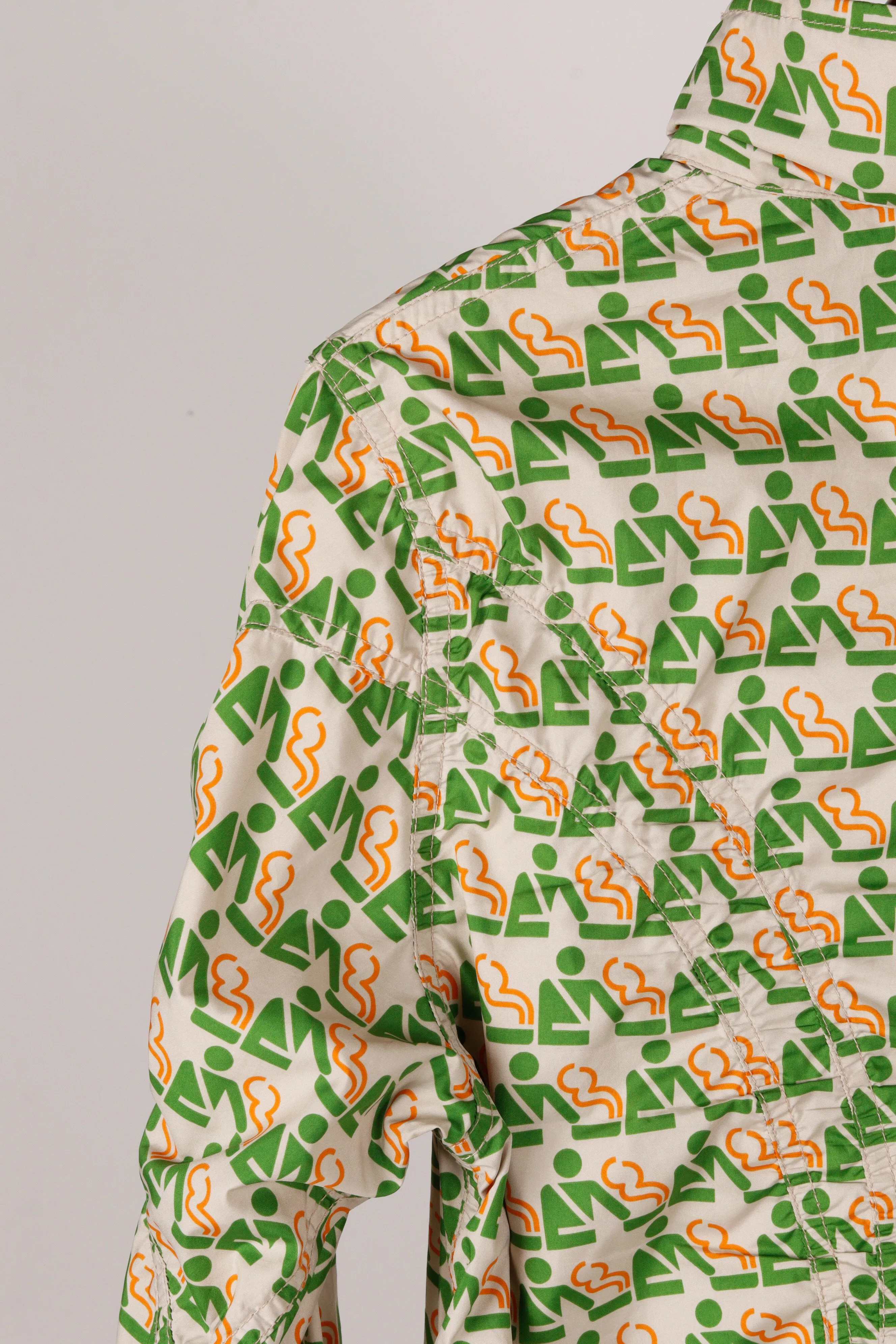 Comme des Garons SHIRT x 10 Corso Como Seoul FW10 'Smoking Section Print' Windbreaker Jacket Green (2010)