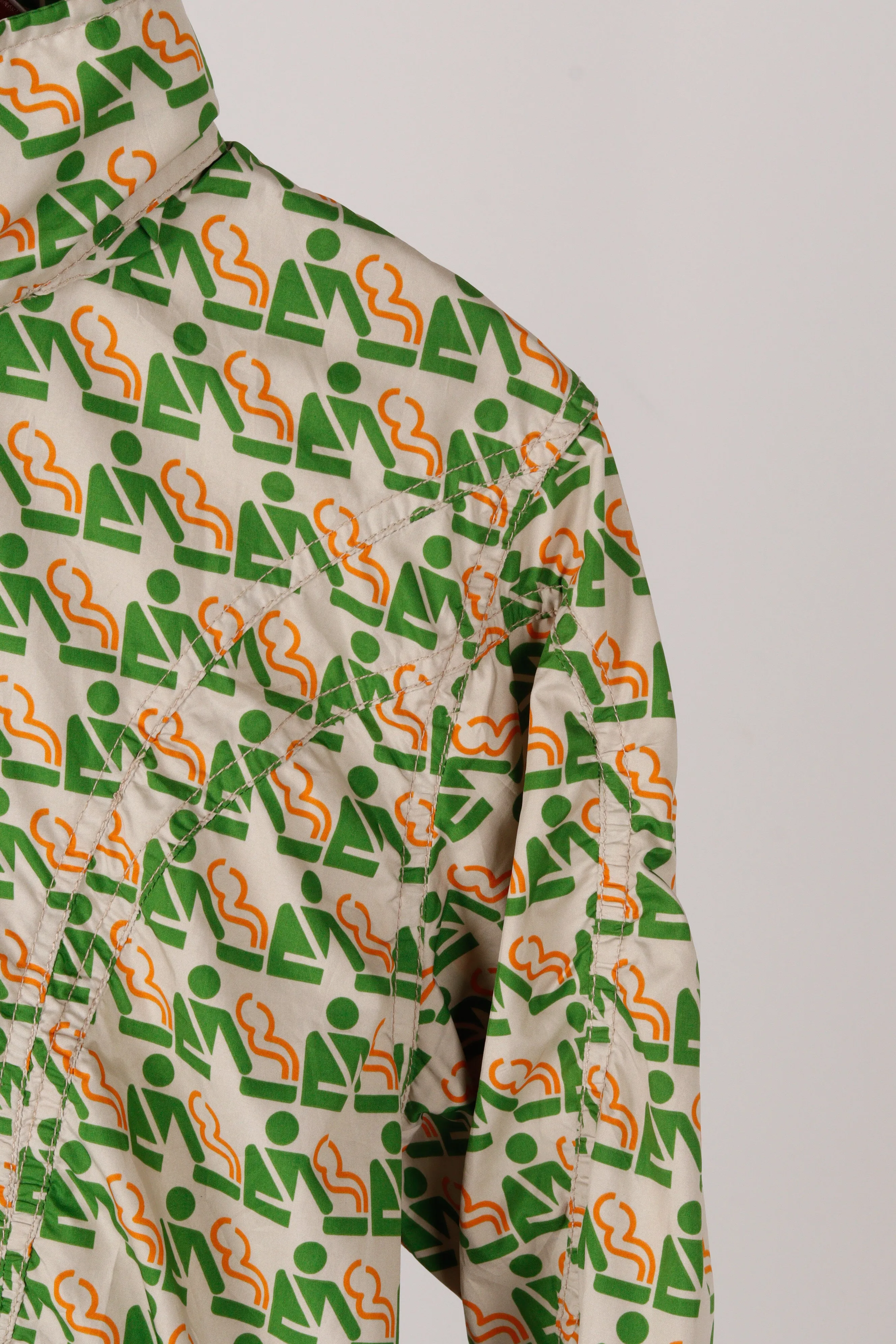 Comme des Garons SHIRT x 10 Corso Como Seoul FW10 'Smoking Section Print' Windbreaker Jacket Green (2010)