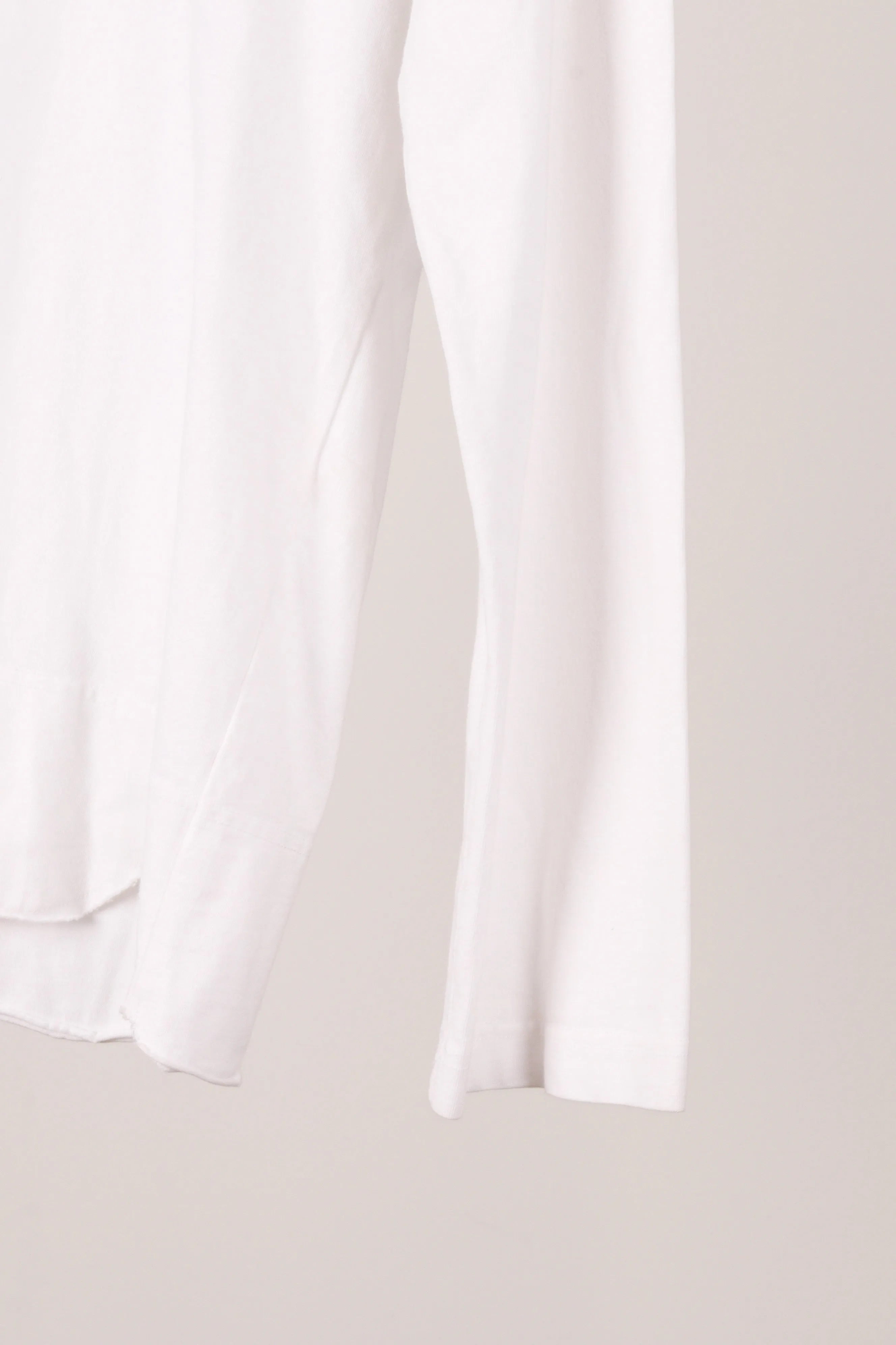 Comme des Garons Womens 'Scalloped Trim' L/S T-Shirt White
