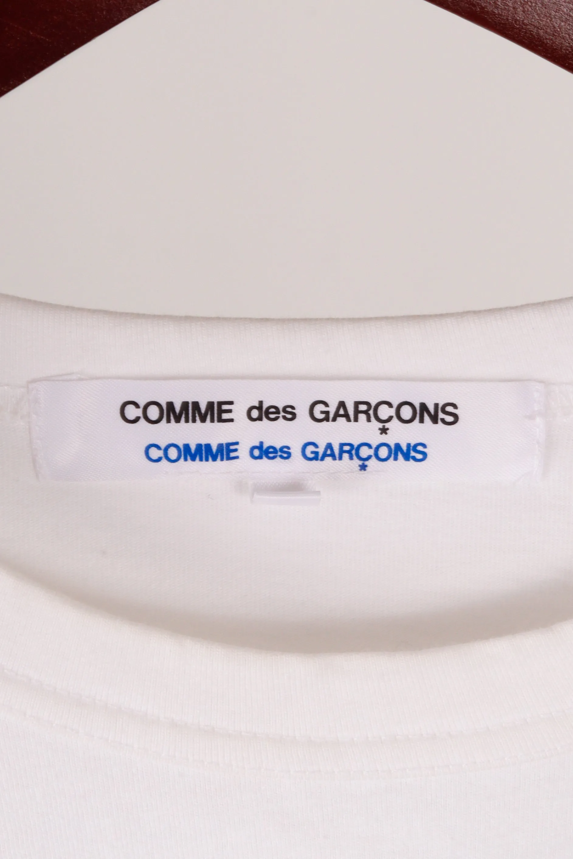 Comme des Garons Womens 'Scalloped Trim' L/S T-Shirt White