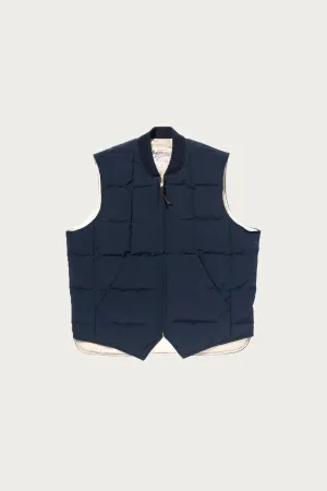 Cotton/Nylon Down Vest - Navy