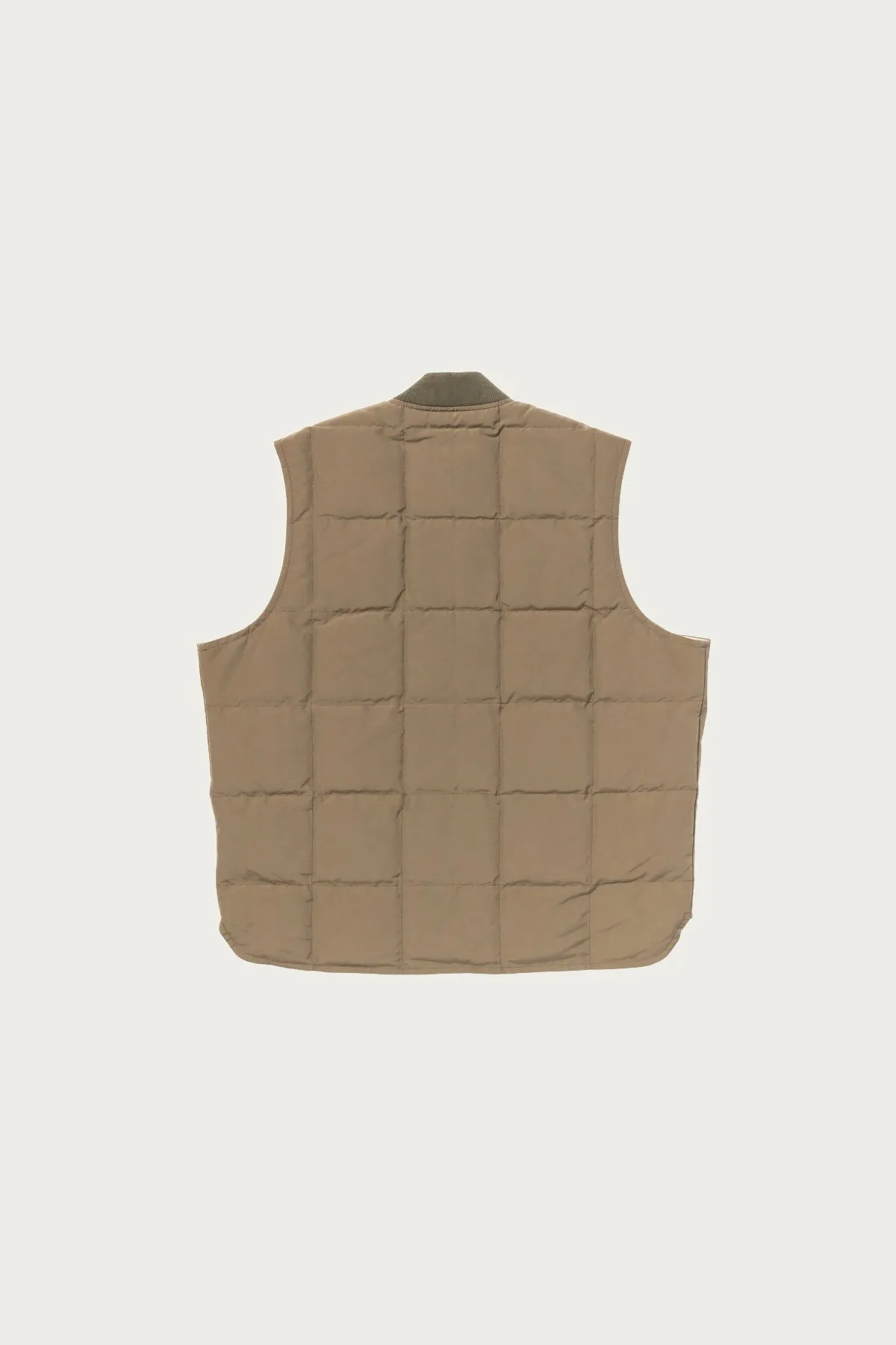 Cotton/Nylon Down Vest - Olive