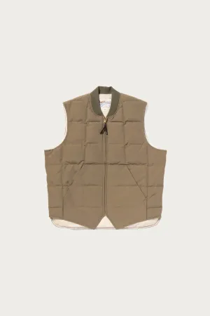 Cotton/Nylon Down Vest - Olive