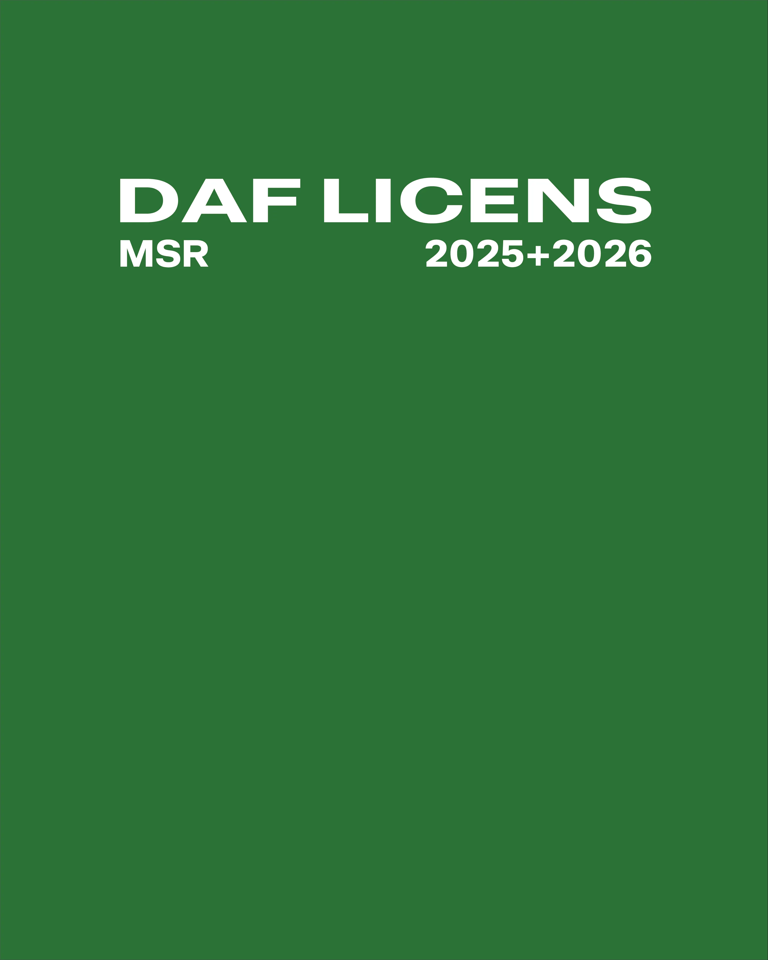 DAF Licens | 2025   2026