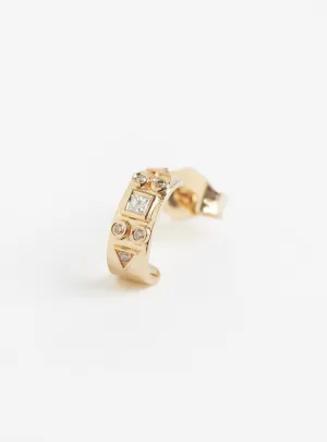 Diamond Totem Single Hoop