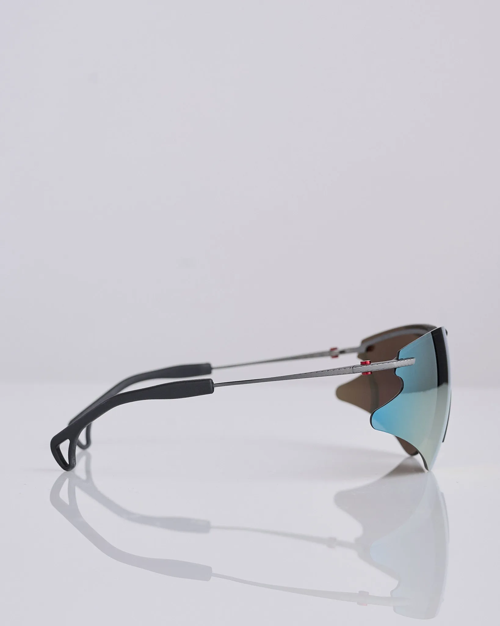 District Vision Kohei Aero Blade Titanium Sunglass Graphite D  Amber Mirror