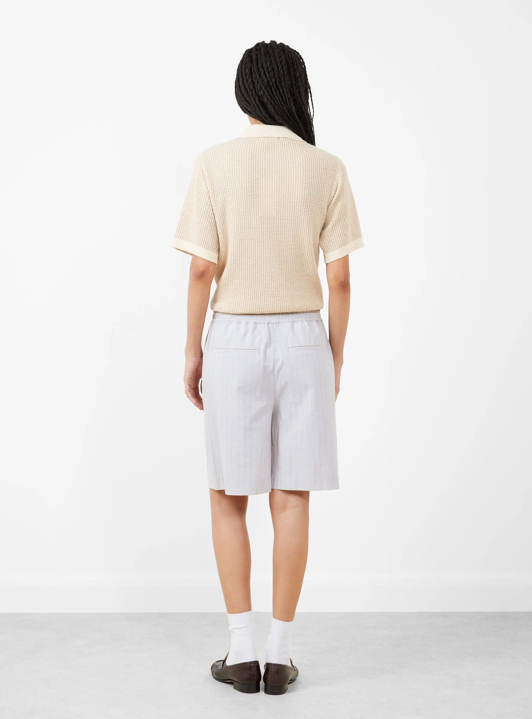 Emeric Shorts Gris Clair and Ecru