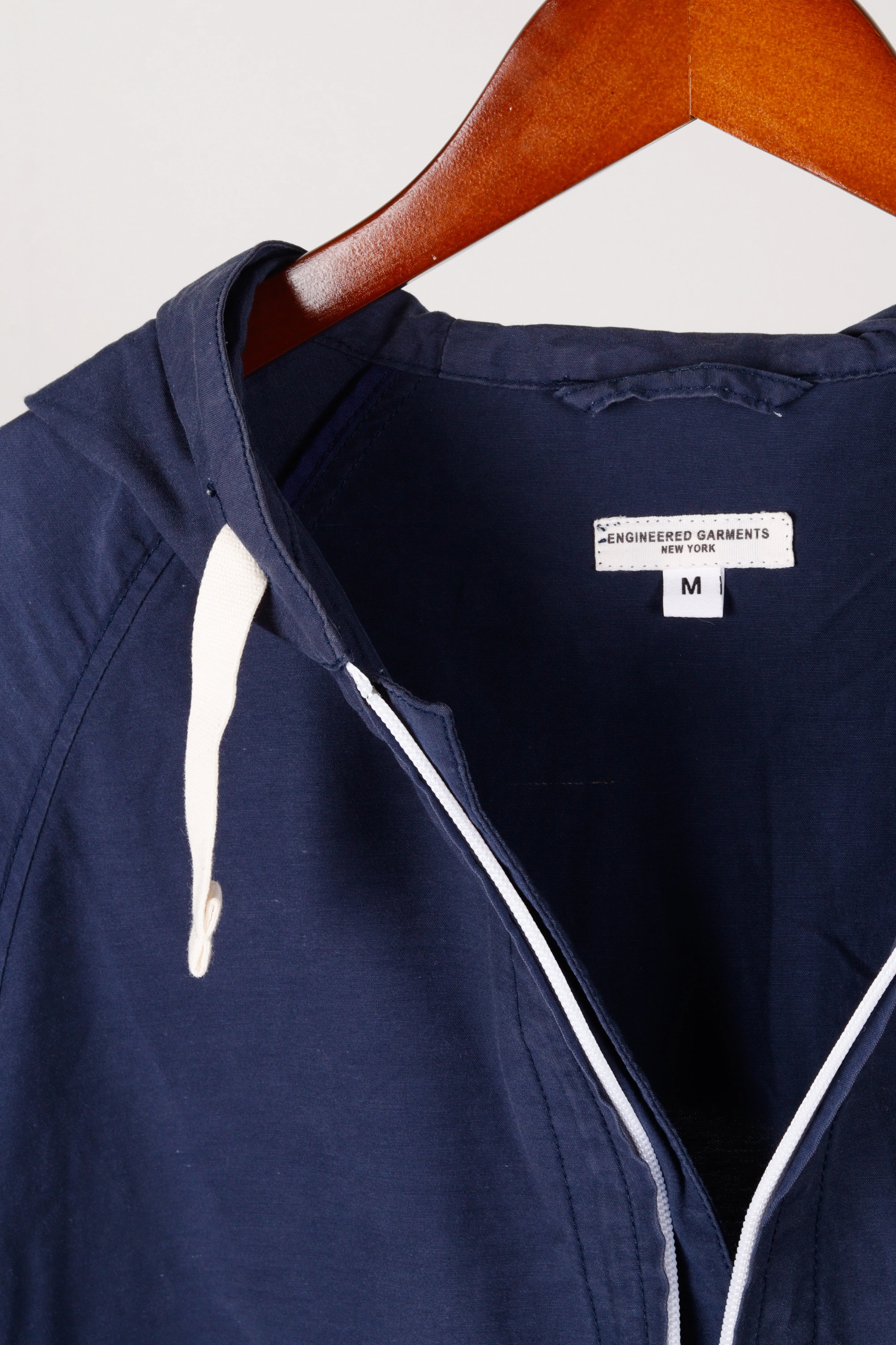 Engineered Garments 'Center Pocket Poplin' Anorak Jacket Navy