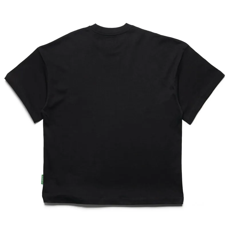 Flaneur Blurred Flower Tee - Black