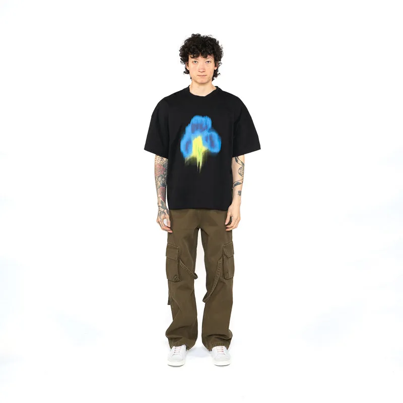 Flaneur Blurred Flower Tee - Black