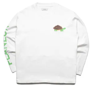 Flaneur Watercolor Turtle L/S Tee - White