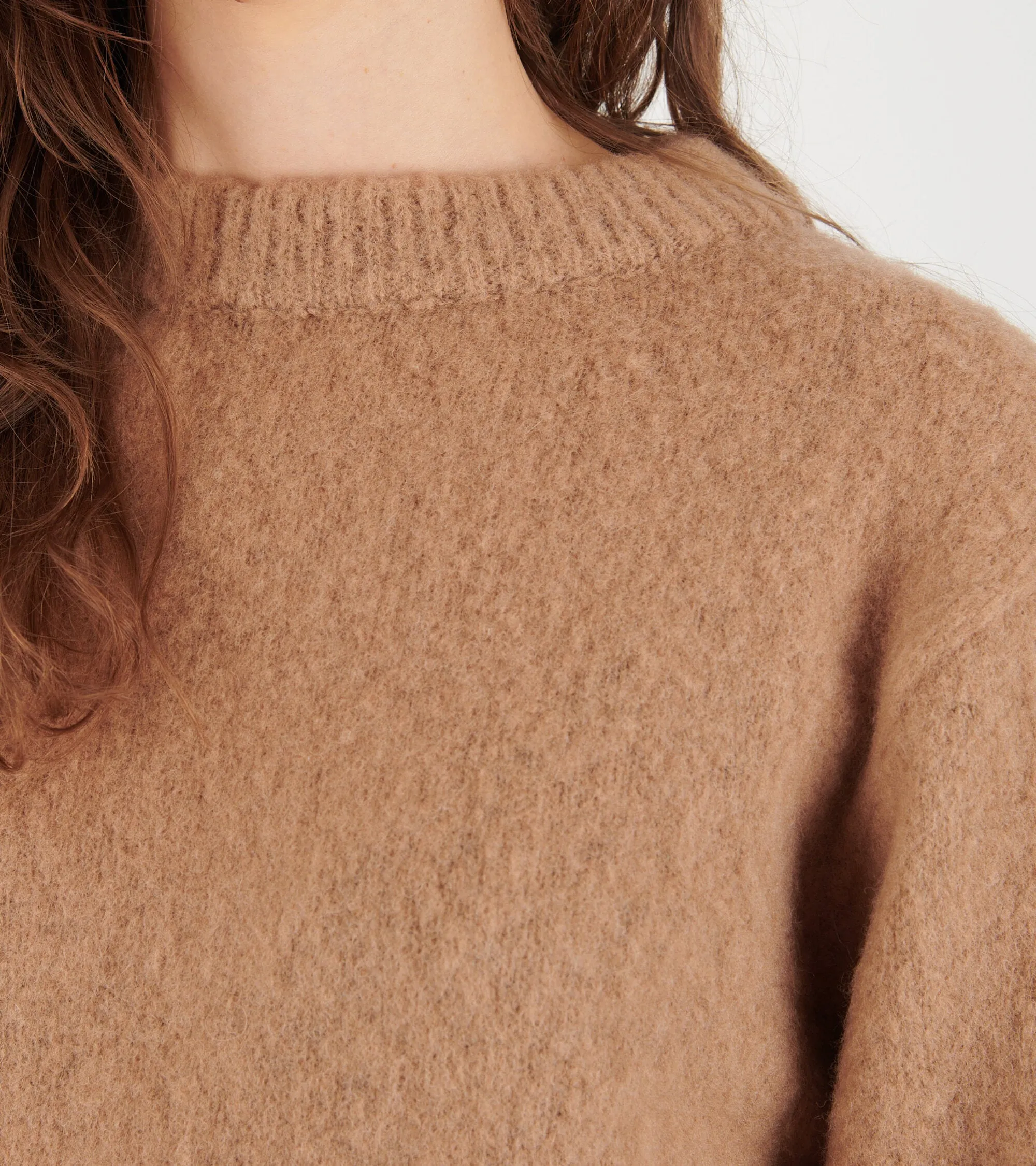 Fluffy Brushed Knit Beige
