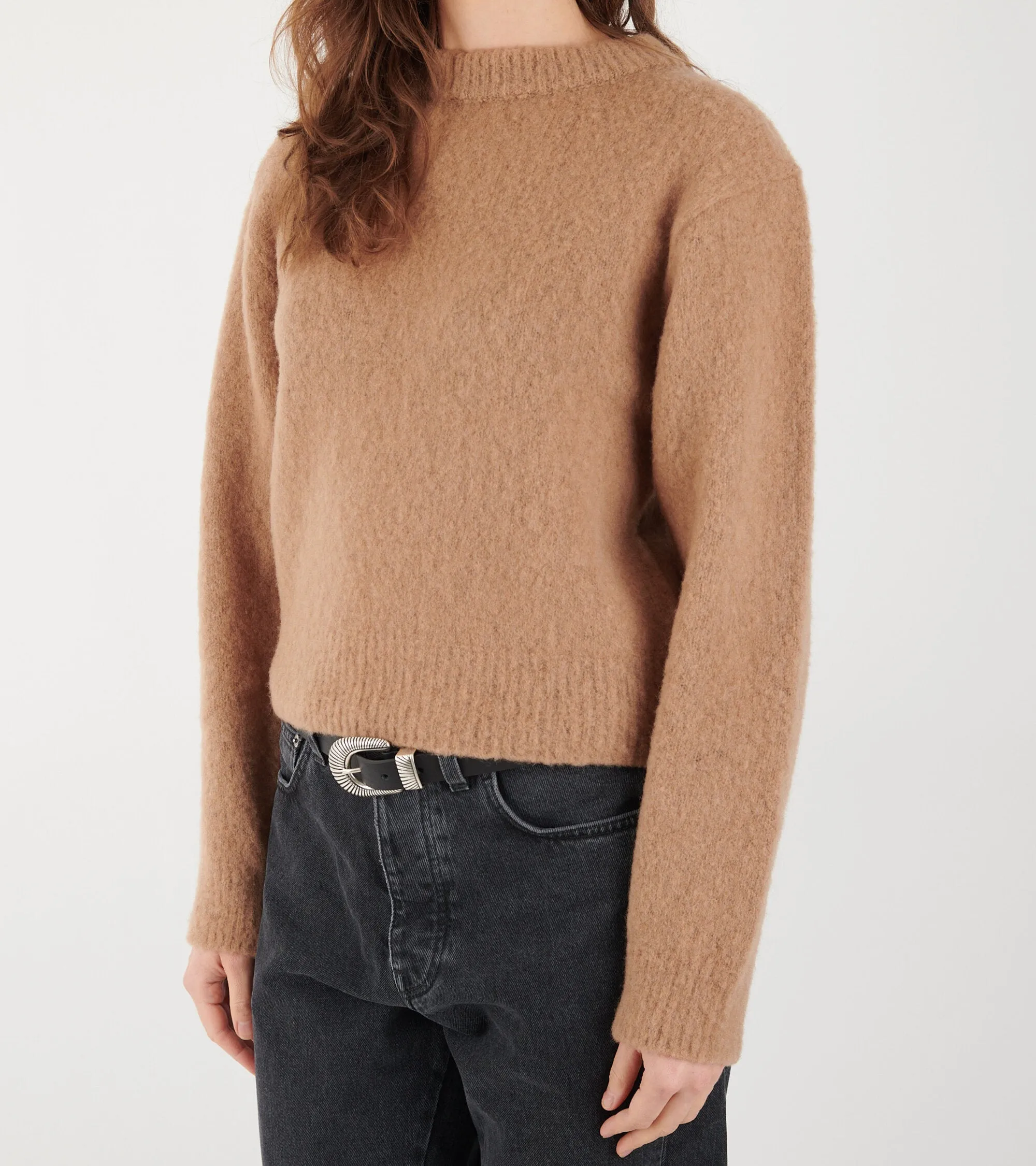 Fluffy Brushed Knit Beige