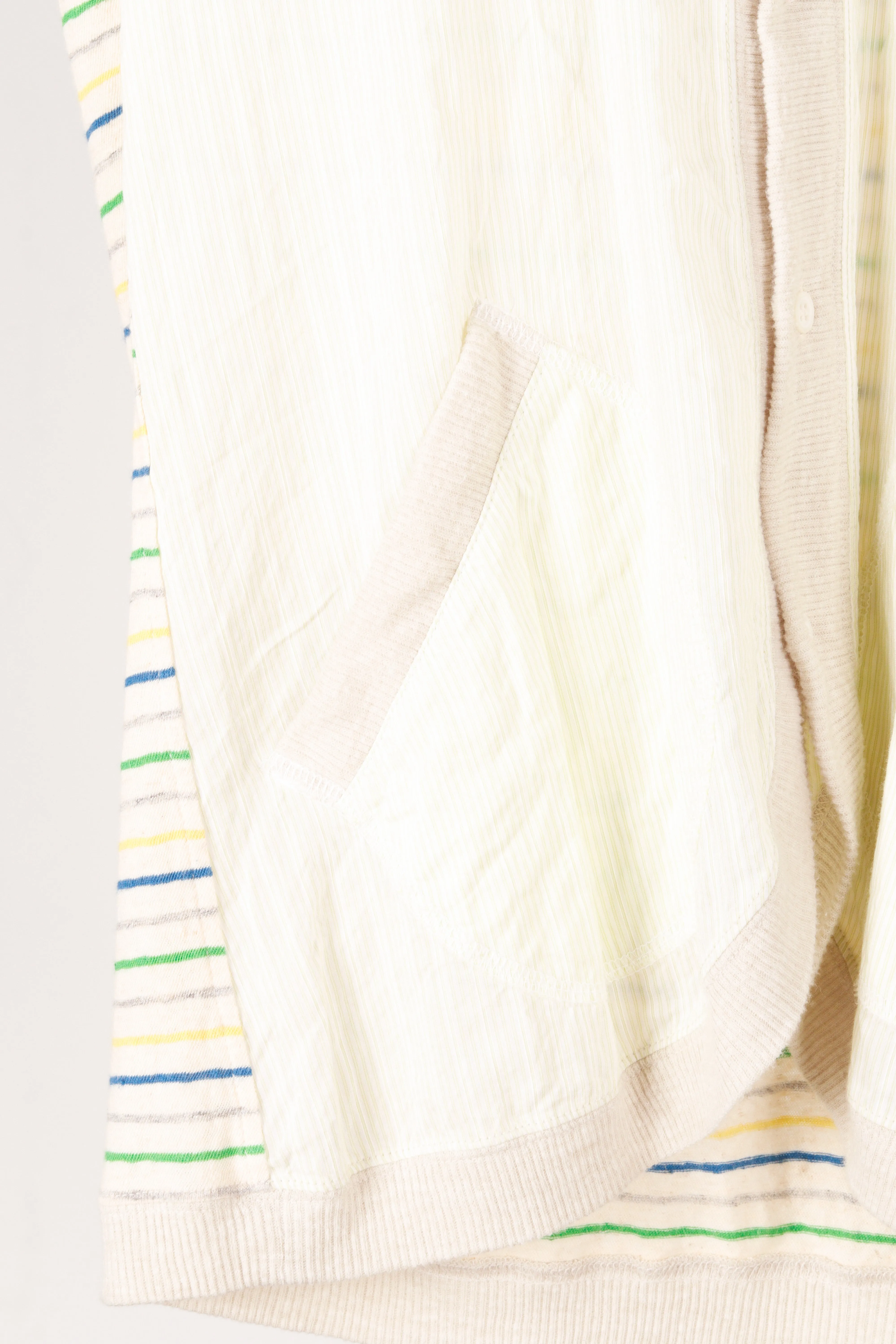 Frapbois 'Mixed Materials' S/S Shirt Cardigan Beige