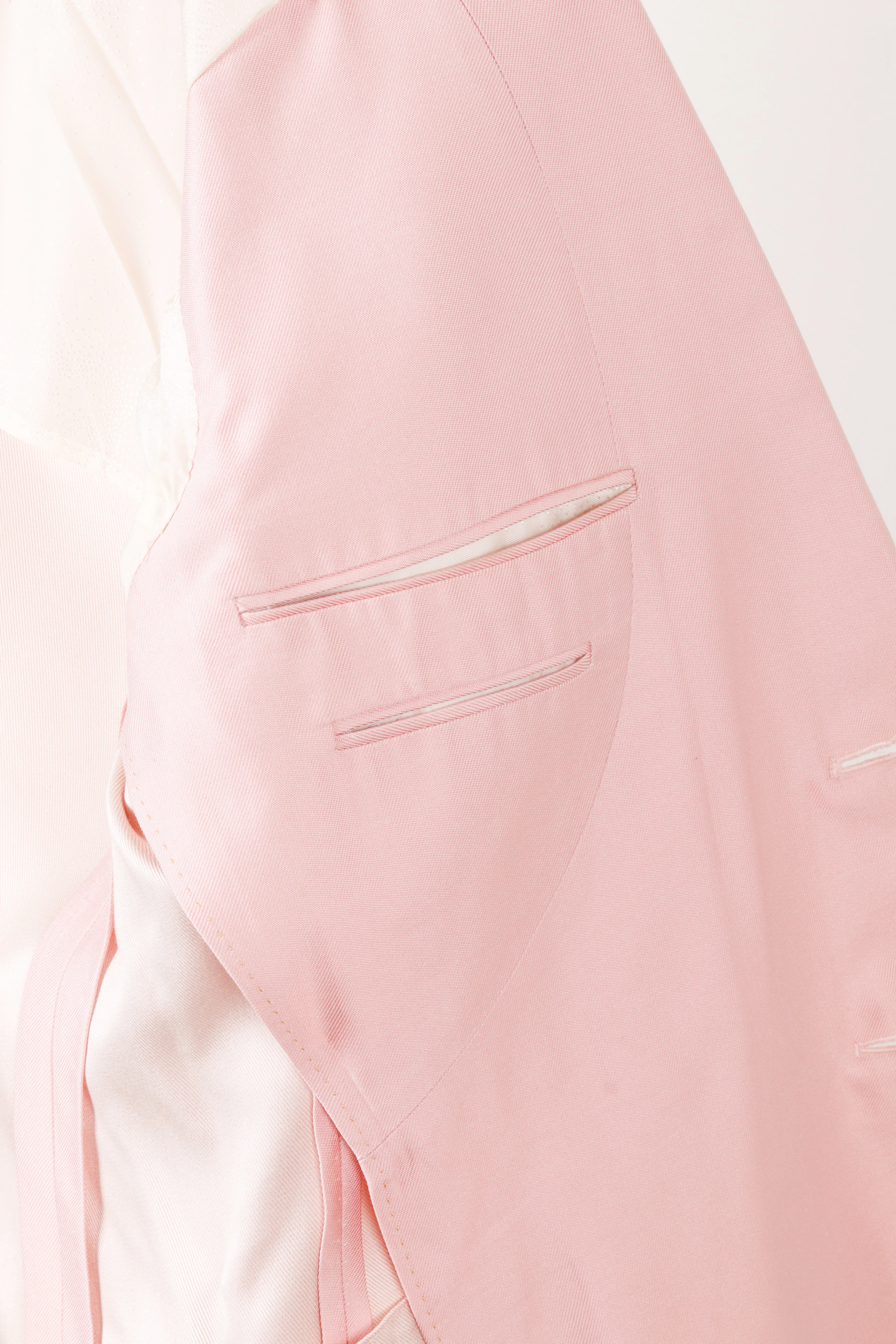Gianni Versace Couture 'Single Breasted Double Notch Lapel Silk' Suit Set Pink