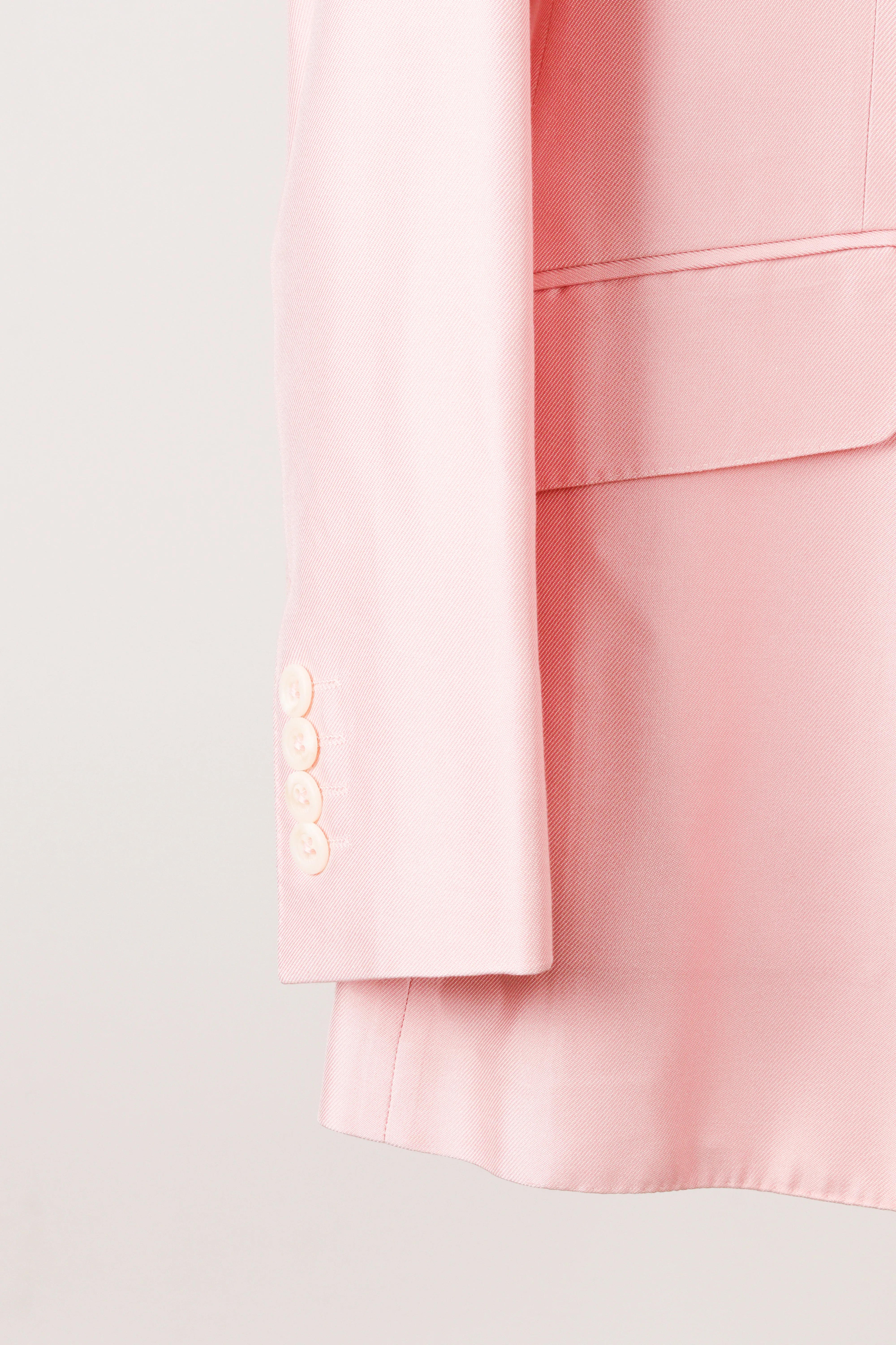 Gianni Versace Couture 'Single Breasted Double Notch Lapel Silk' Suit Set Pink