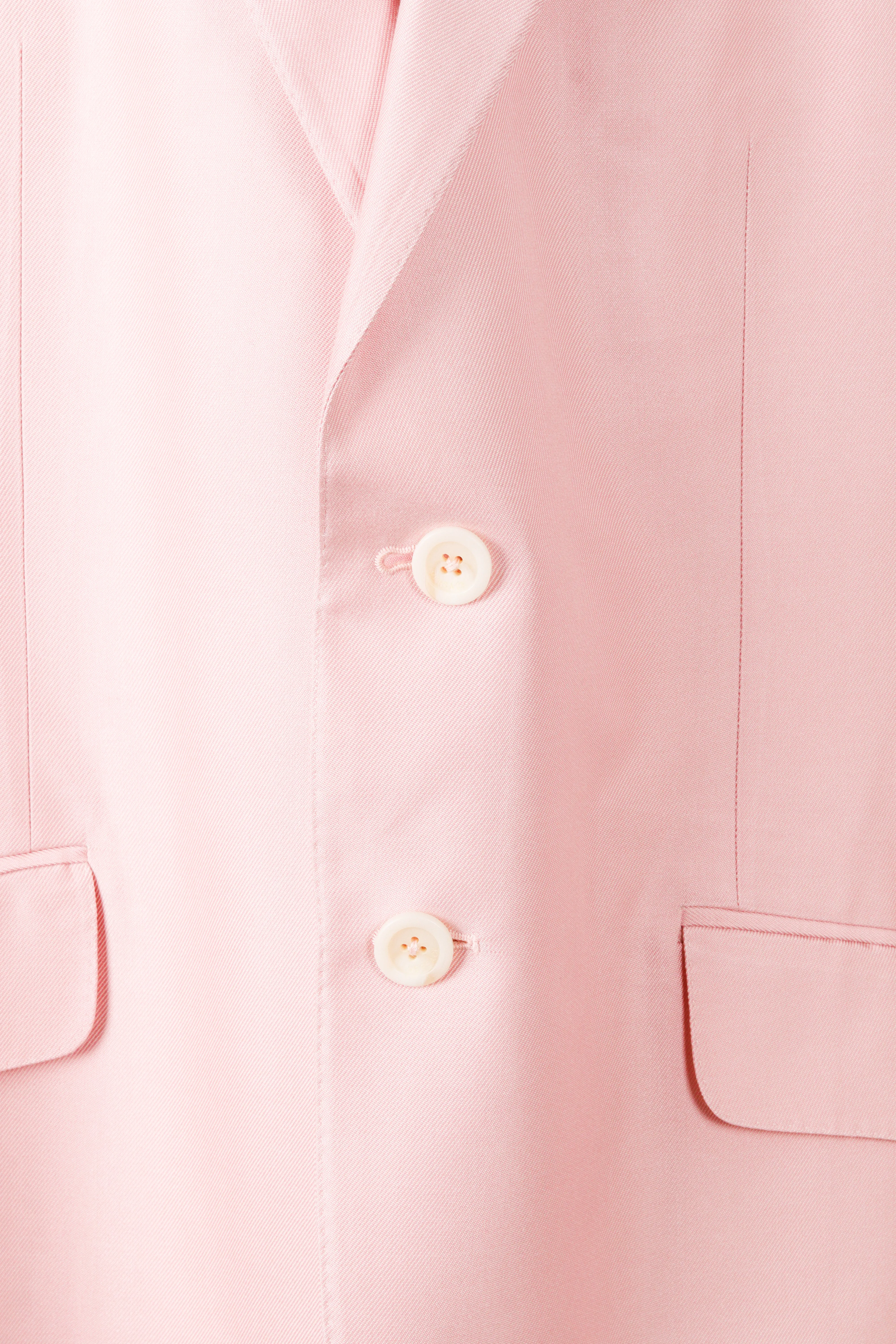 Gianni Versace Couture 'Single Breasted Double Notch Lapel Silk' Suit Set Pink