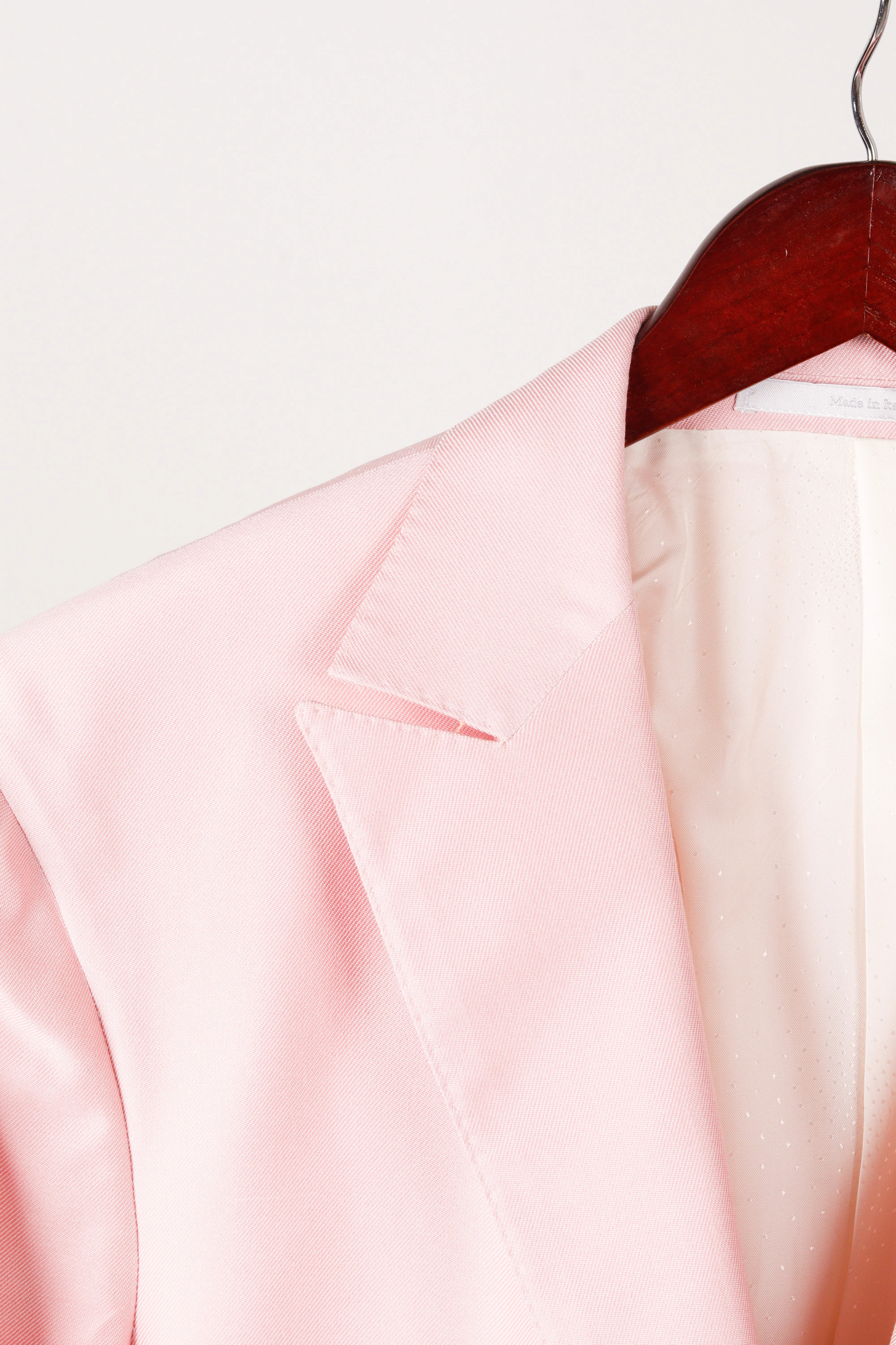Gianni Versace Couture 'Single Breasted Double Notch Lapel Silk' Suit Set Pink