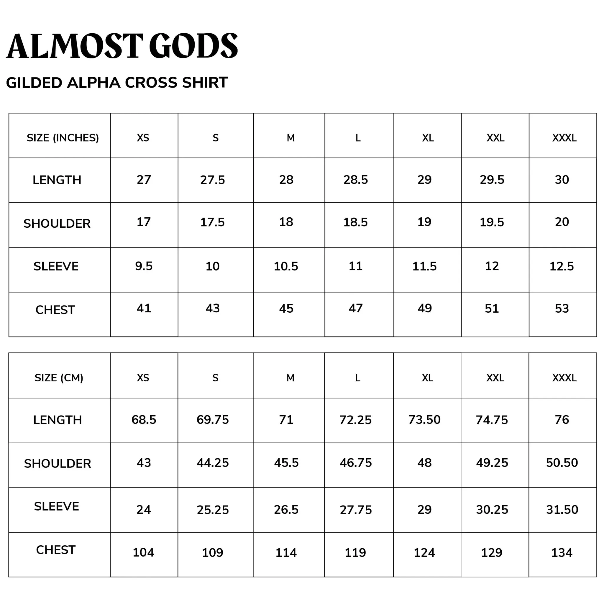 GILDED ALPHA CROSS SHIRT