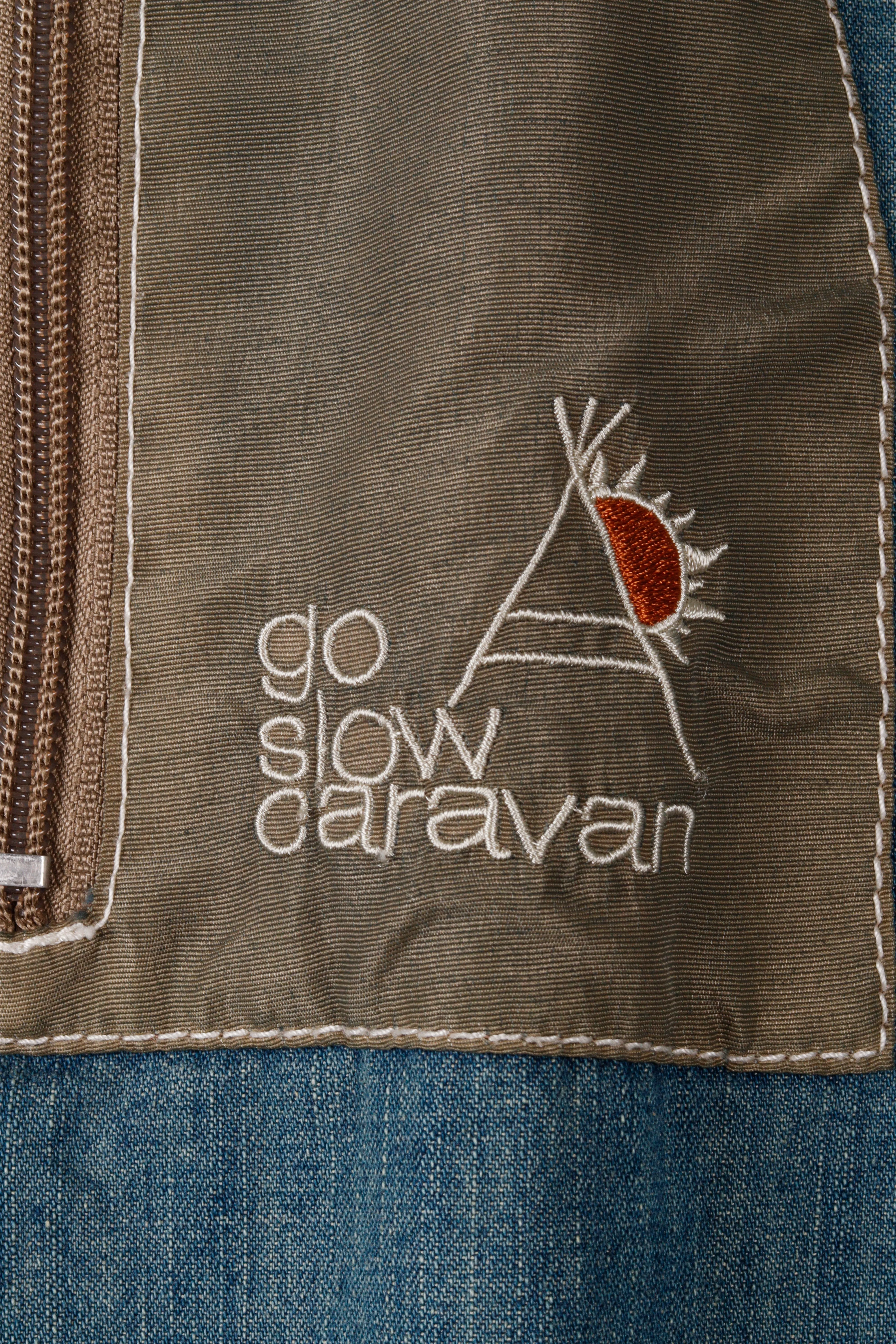 Go Slow Caravan 'Seven Seas' Full-Zip Denim Hooded Jacket