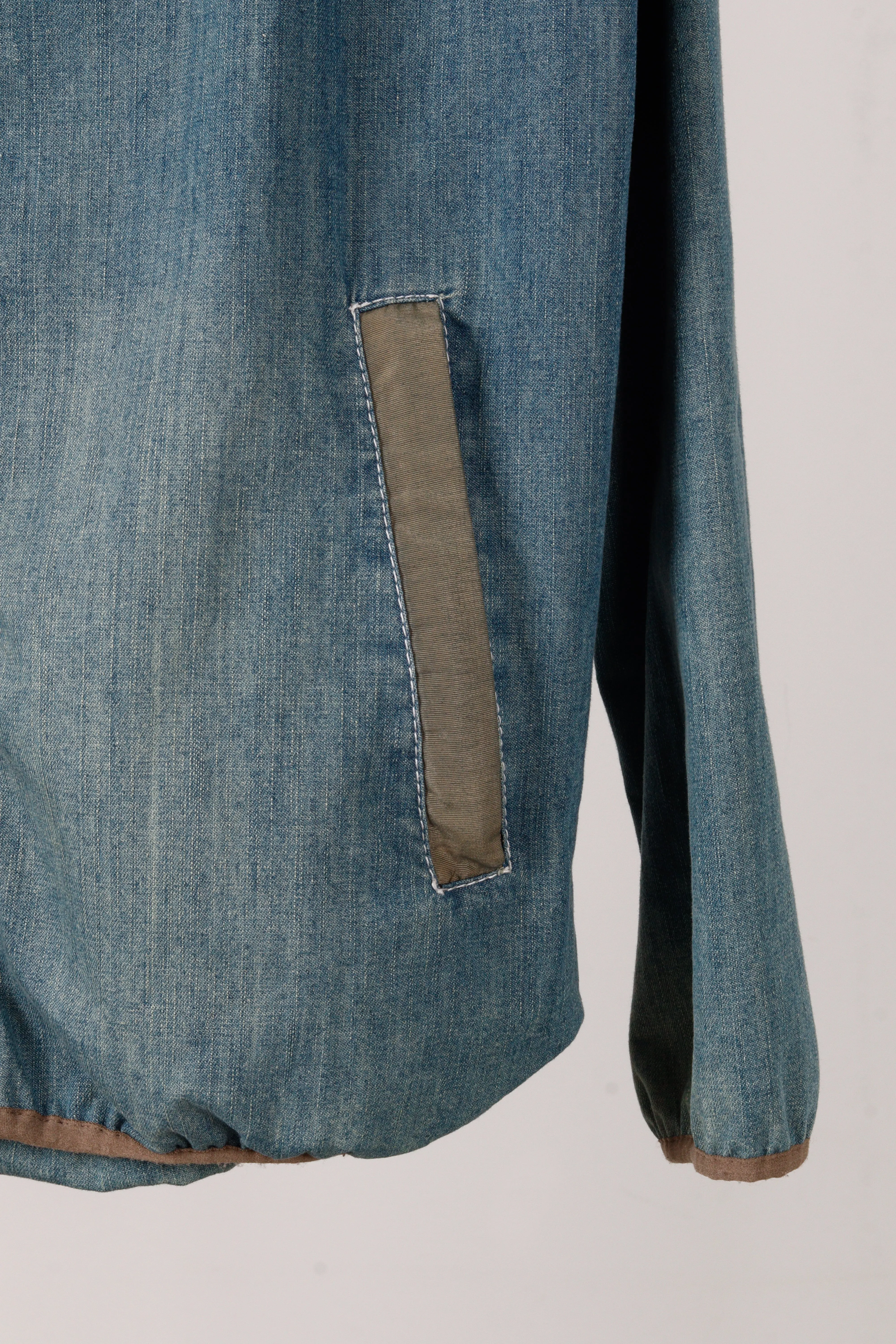 Go Slow Caravan 'Seven Seas' Full-Zip Denim Hooded Jacket
